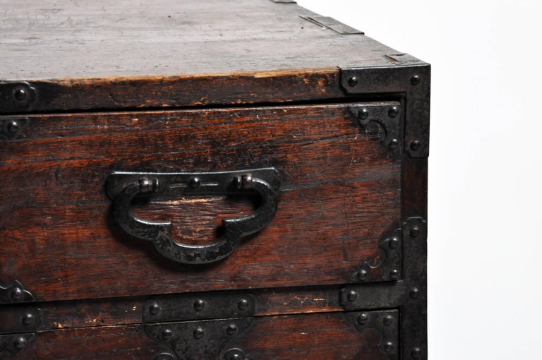 Japanese Tansu with Black Color Hardware at 1stDibs