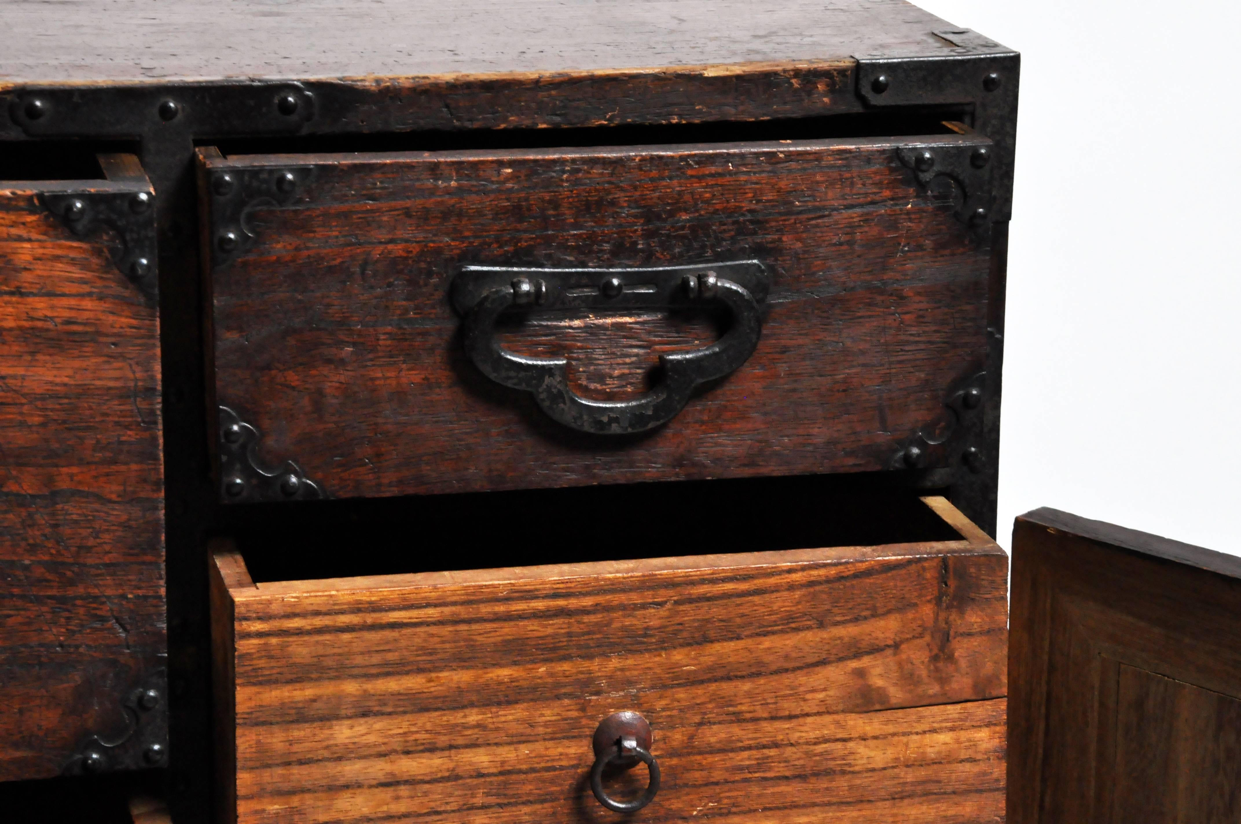 Japanese Tansu with Black Color Hardware 10