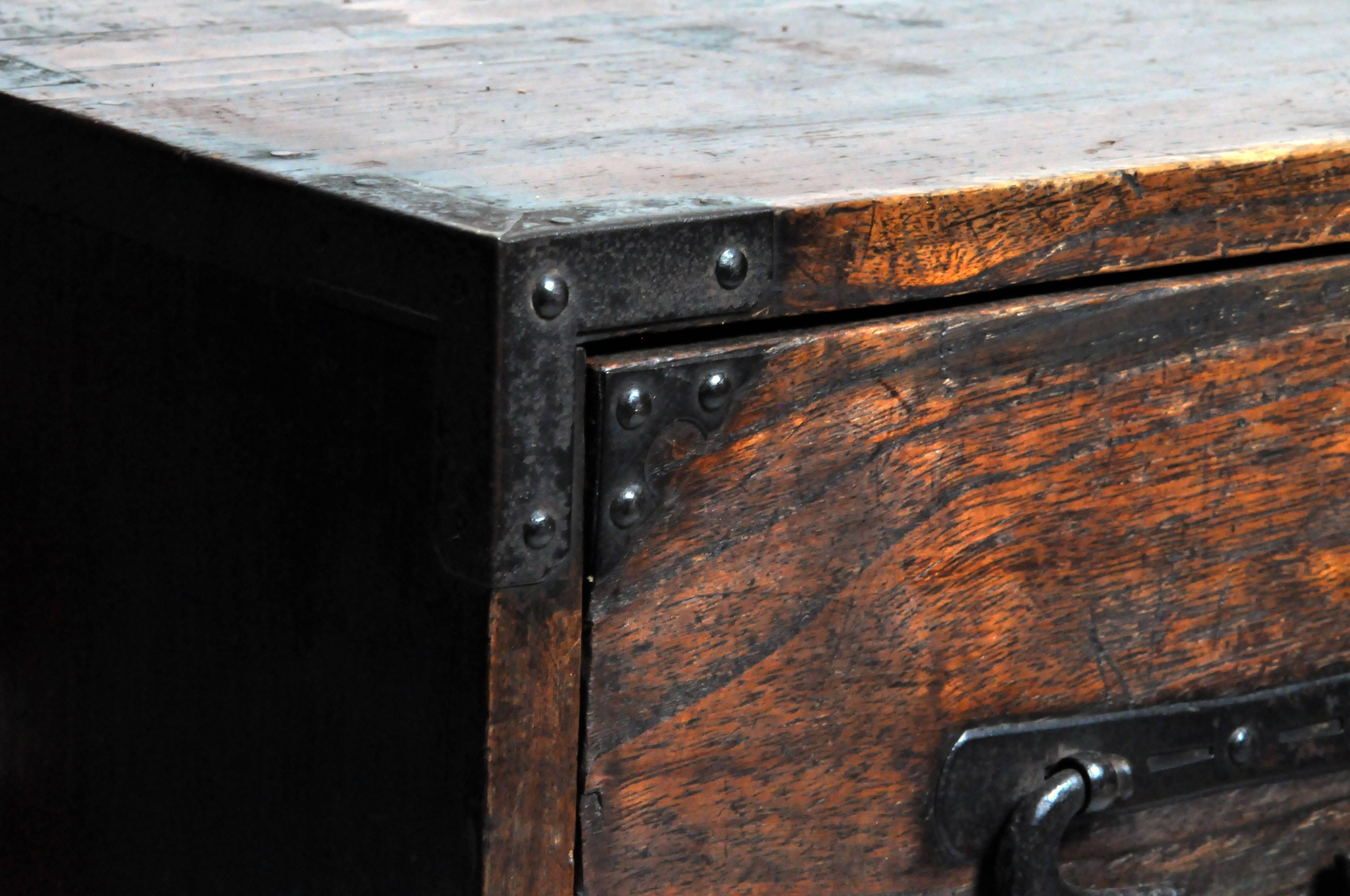 Japanese Tansu with Black Color Hardware 11
