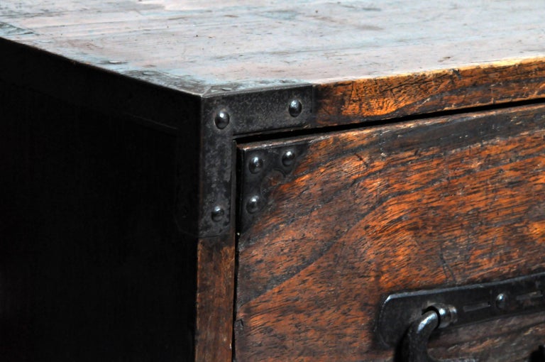 Japanese Tansu with Black Color Hardware at 1stDibs