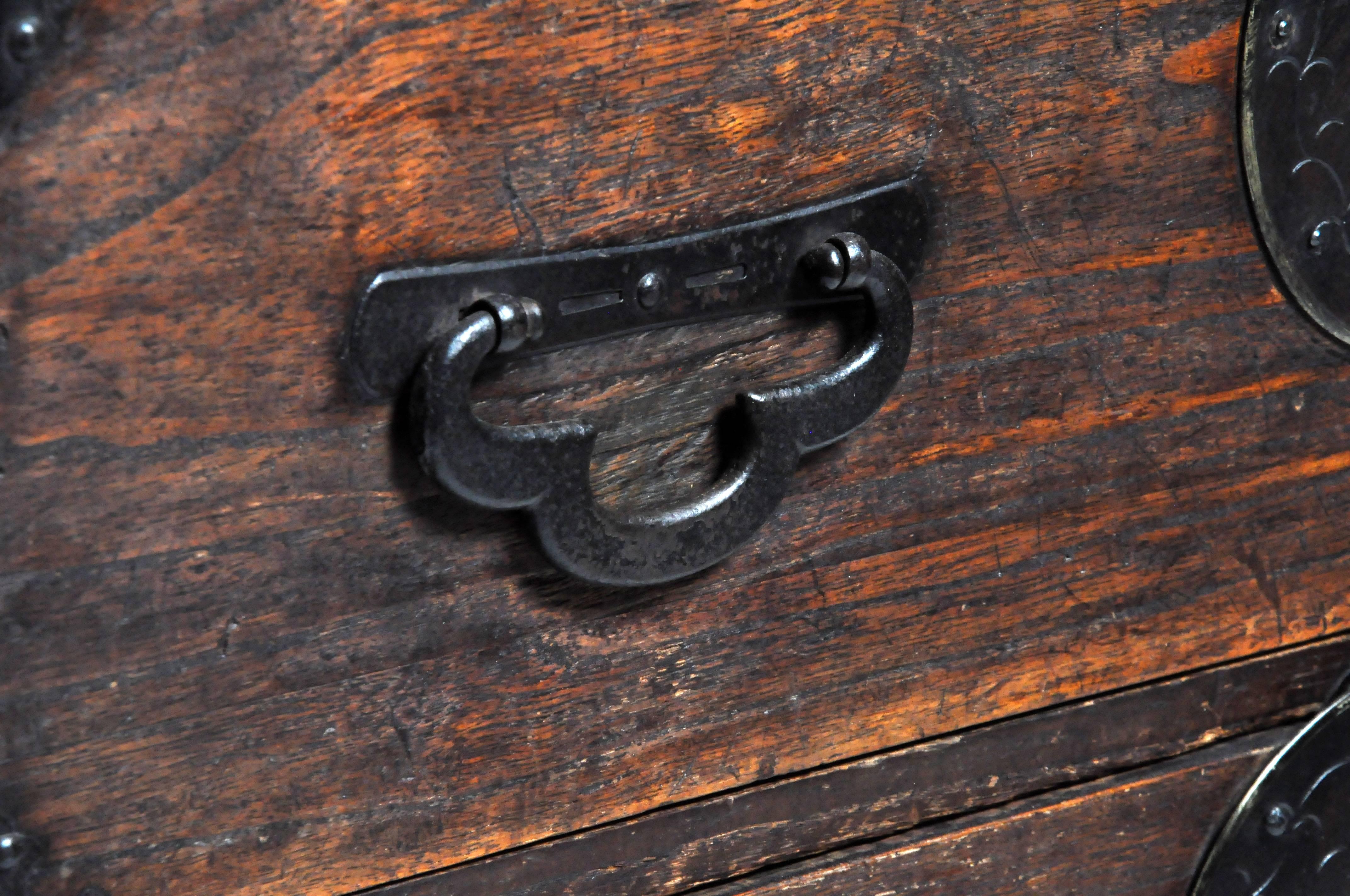 Japanese Tansu with Black Color Hardware 12
