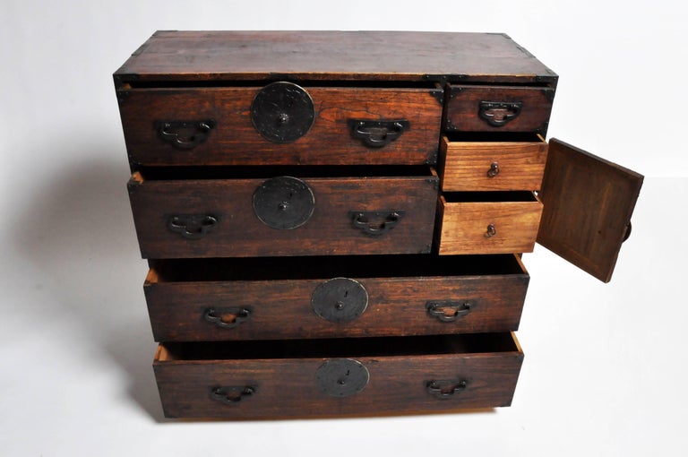 Japanese Tansu with Black Color Hardware at 1stDibs