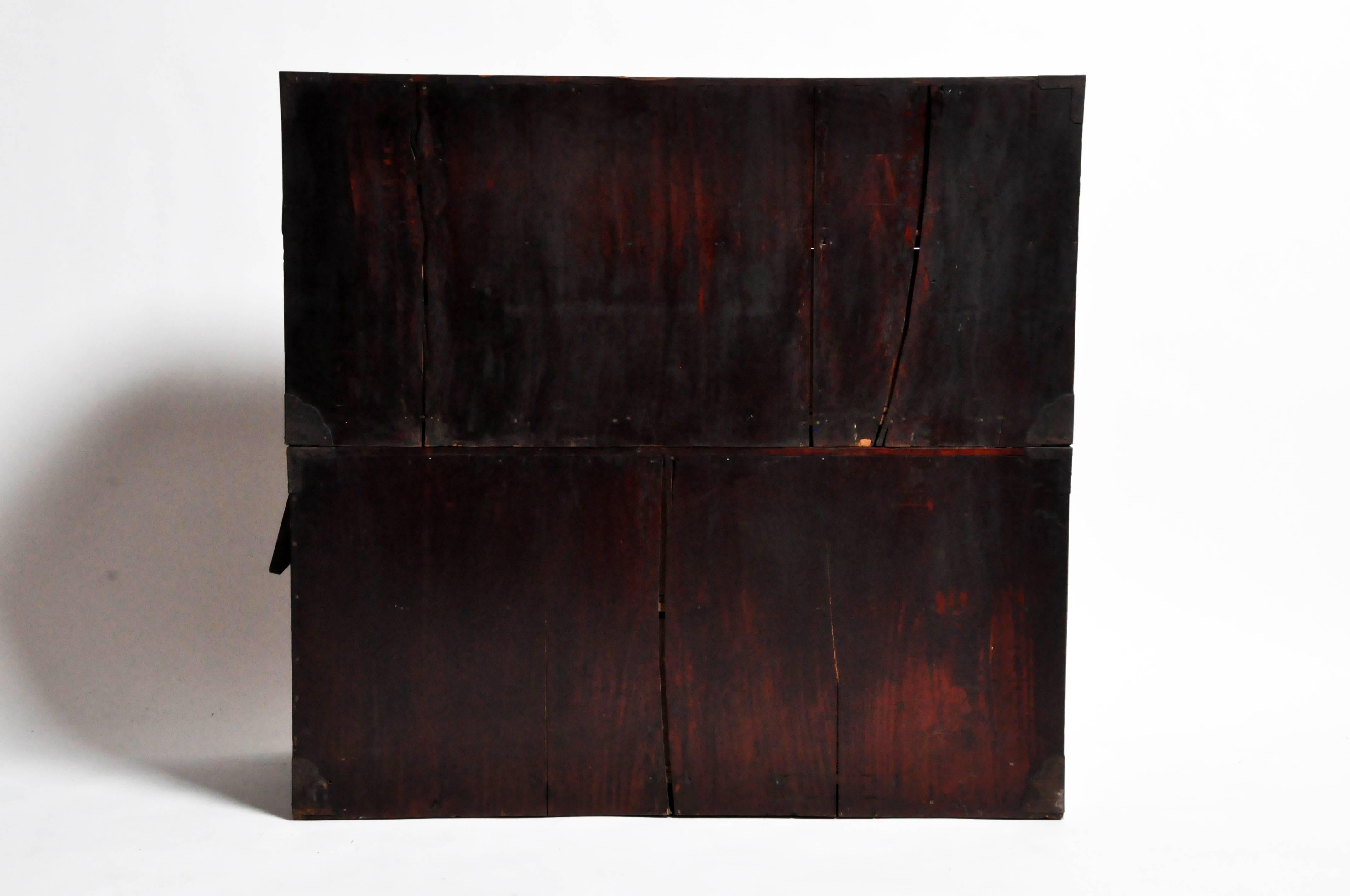 20th Century Japanese Tansu with Black Color Hardware