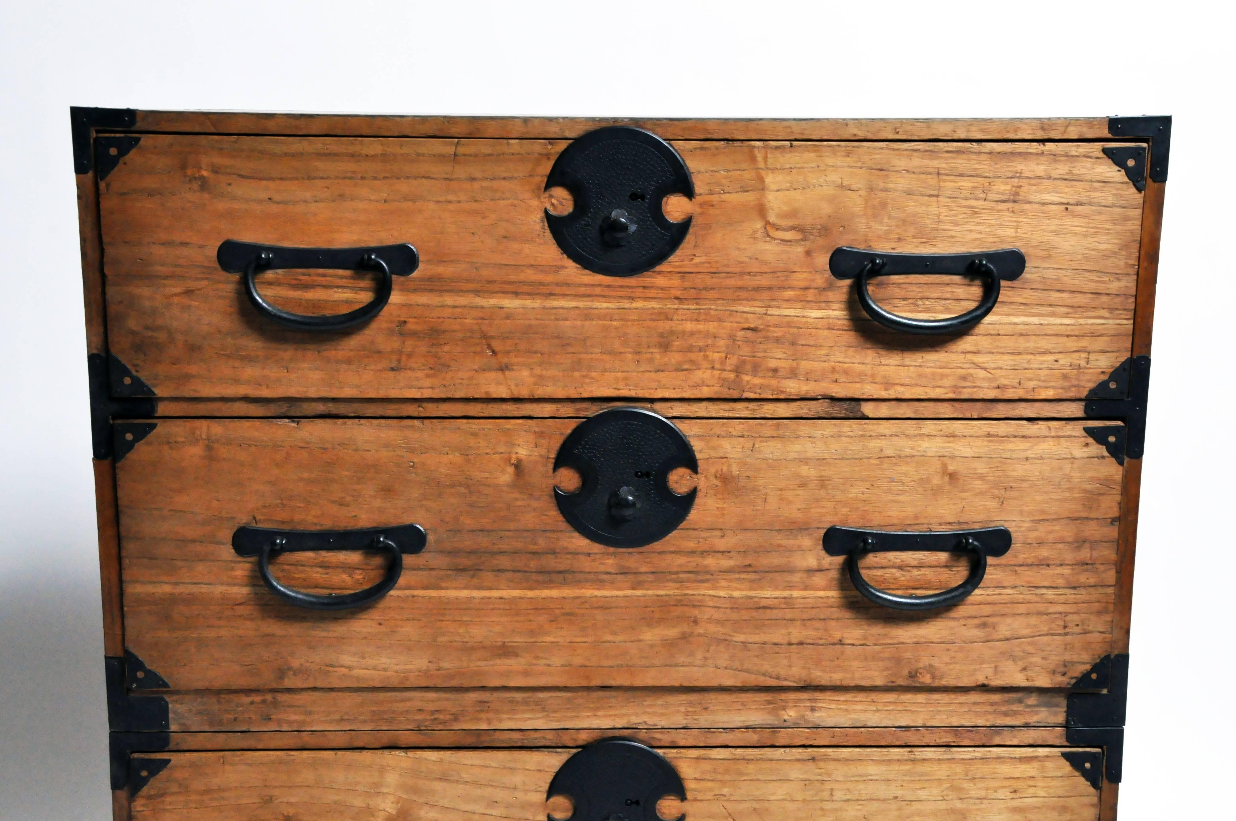 Japanese Tansu with Black Color Hardware 1