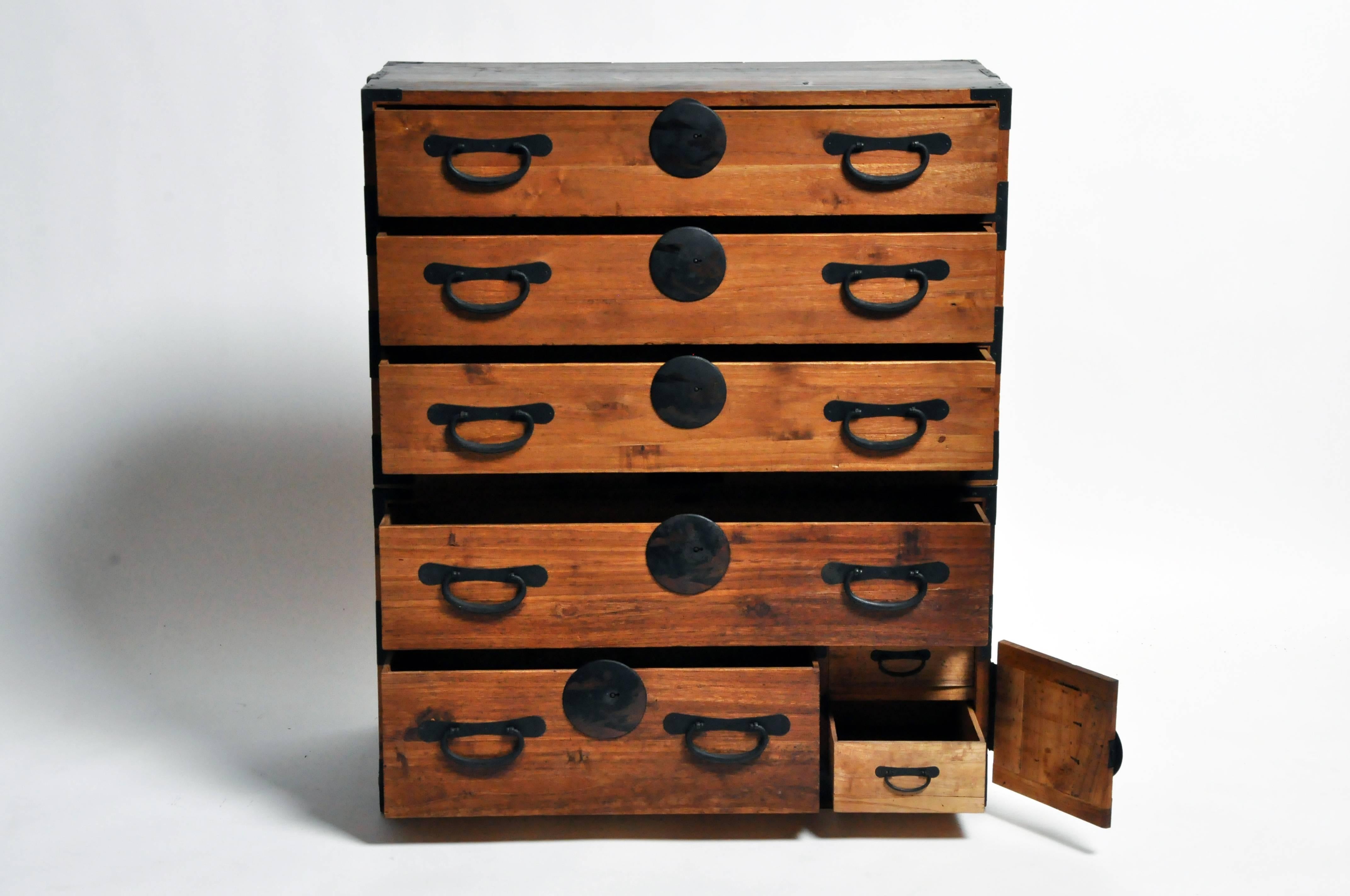 Japanese Tansu with Black Color Hardware 2