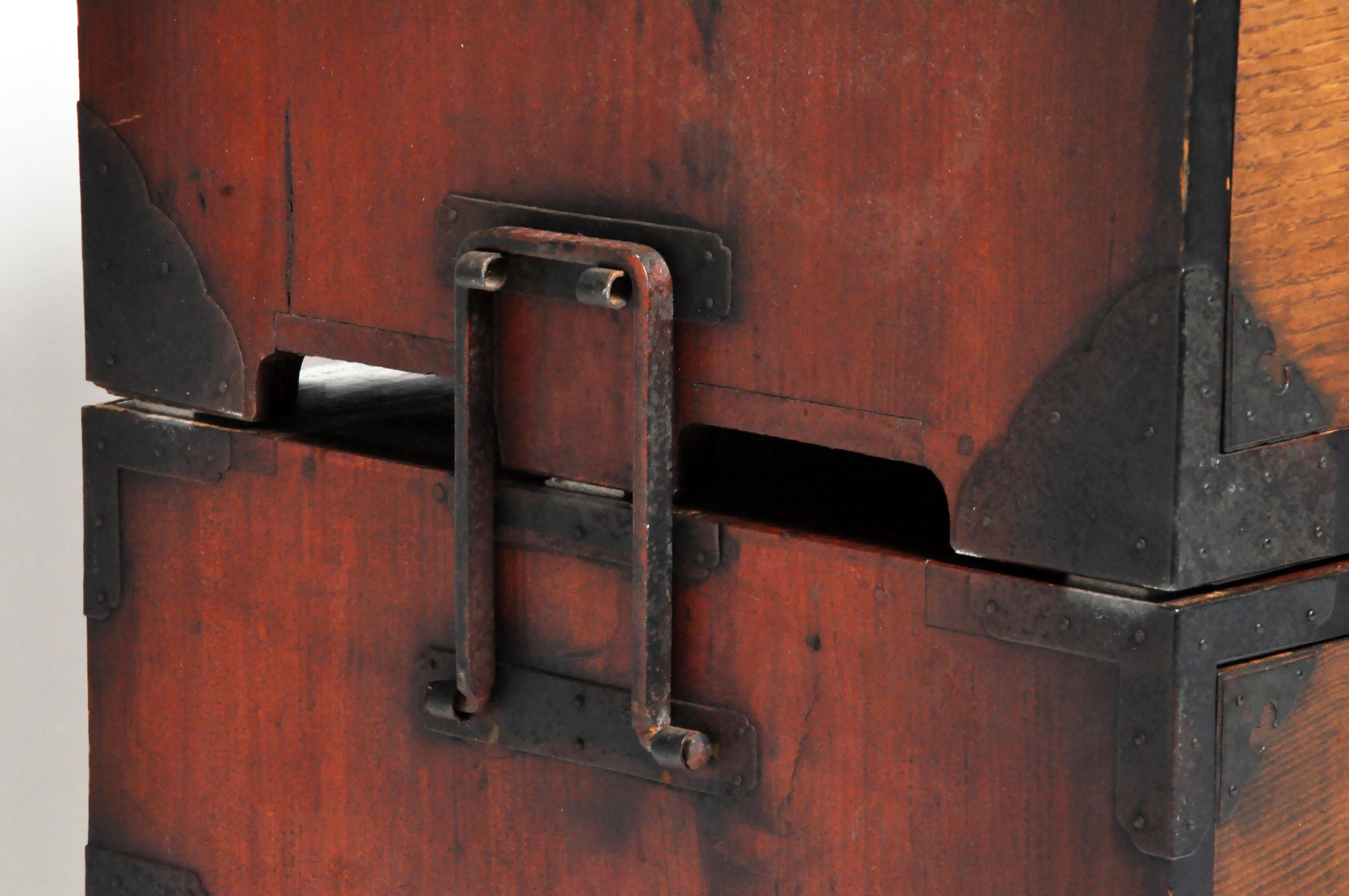 Japanese Tansu with Hand-Forged Hardware 5