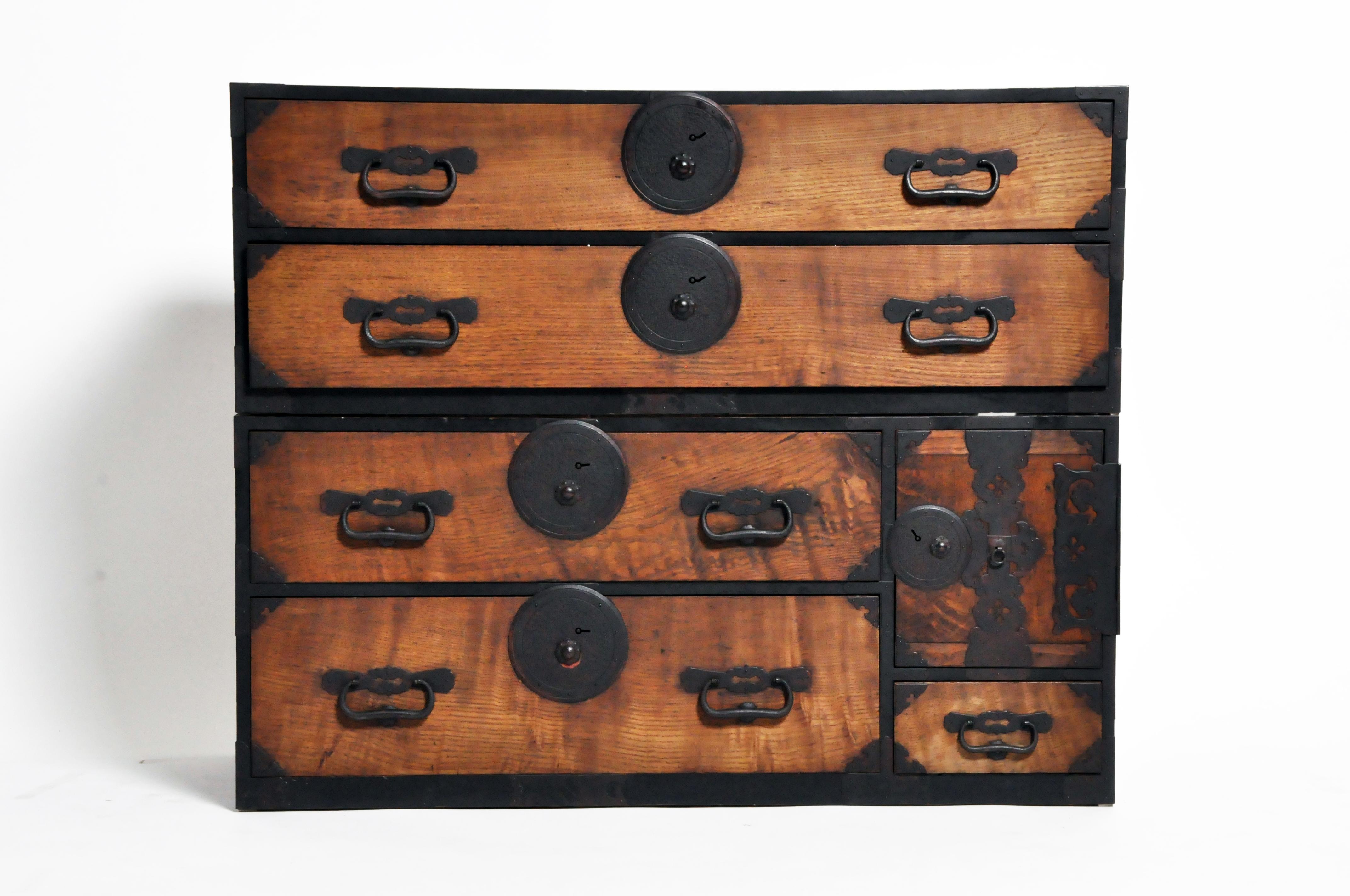 Japanese Tansu with Hand-Forged Hardware 6