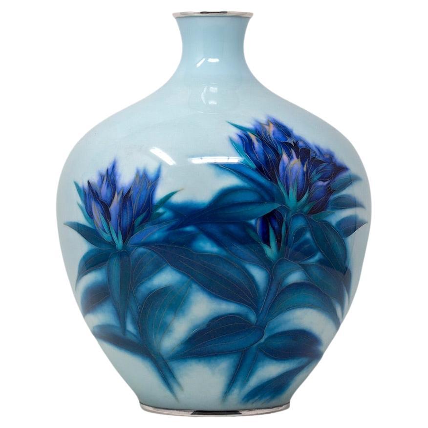 Japanese Tashio Period (1912-1926) Cloisonne Enamel Vase Ando Company For Sale
