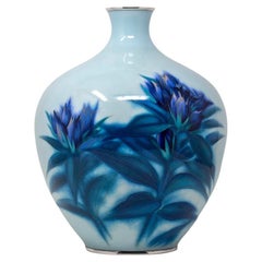 Japanische Cloisonné-Emaille-Vase aus der japanischen Tashio-Periode (1912-1926) Ando Company
