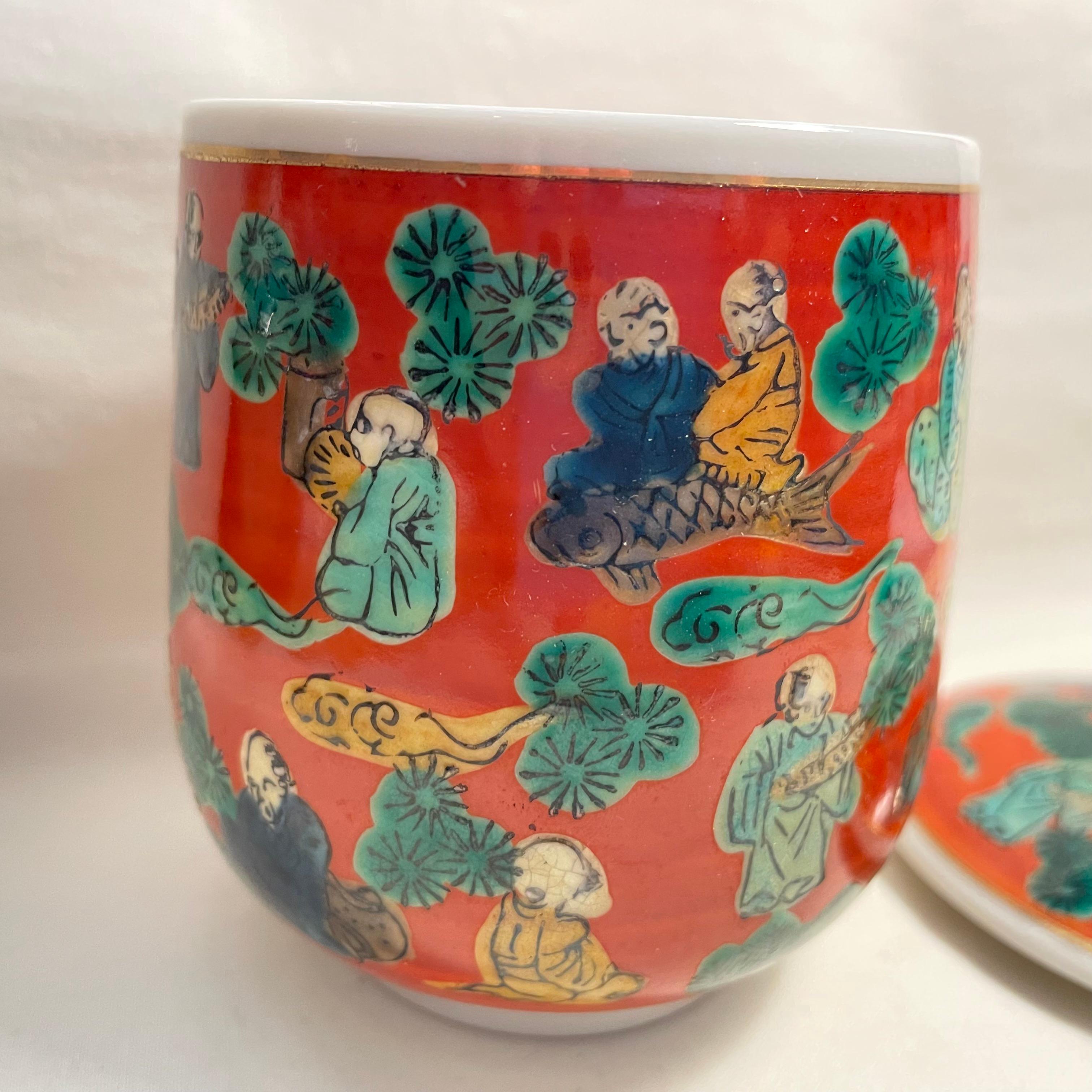Tazza da tè giapponese con coperchio di Mokubei AOKI 1970s showa In condizioni buone in vendita a Paris, FR