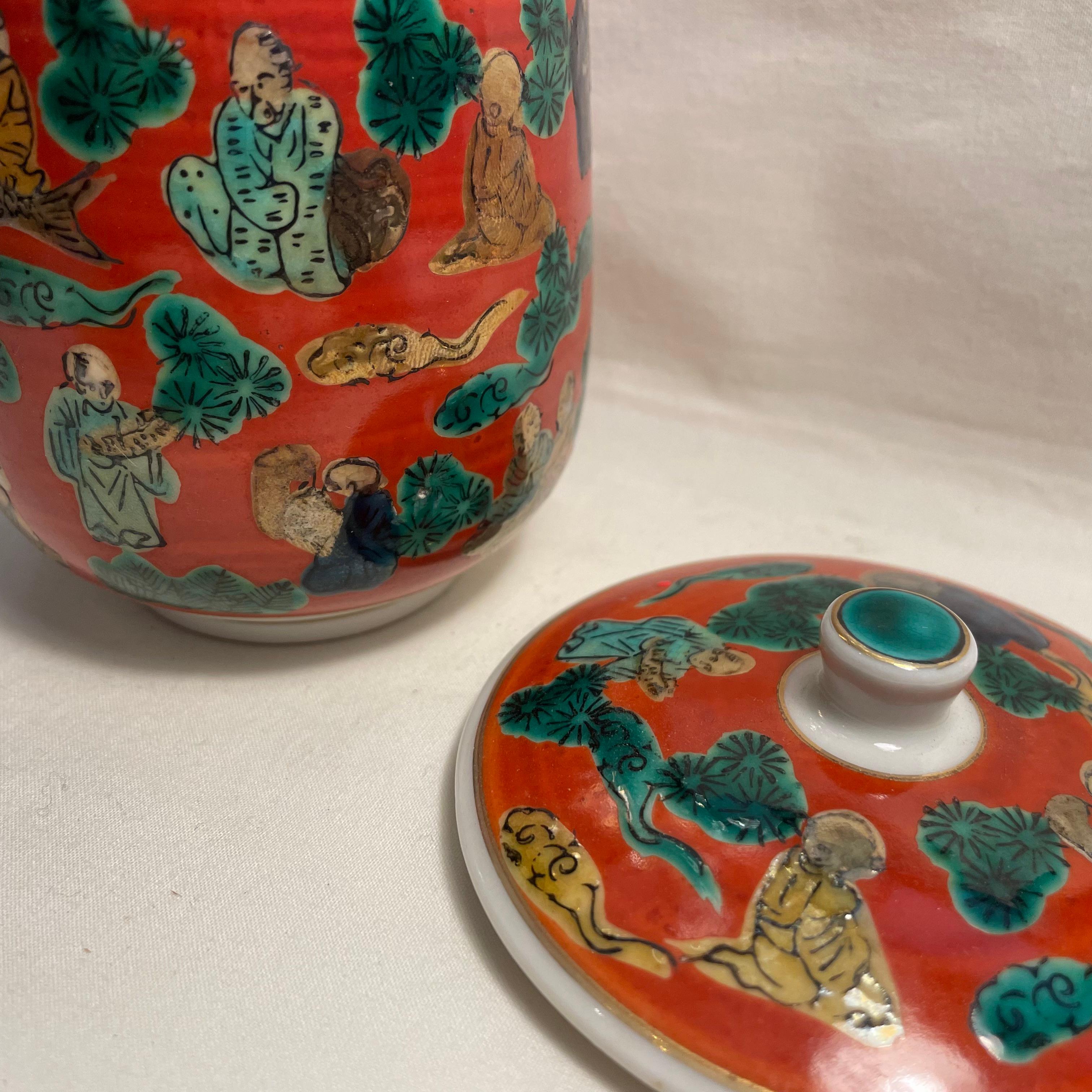 Fine XX secolo Tazza da tè giapponese con coperchio di Mokubei AOKI 1970s showa in vendita