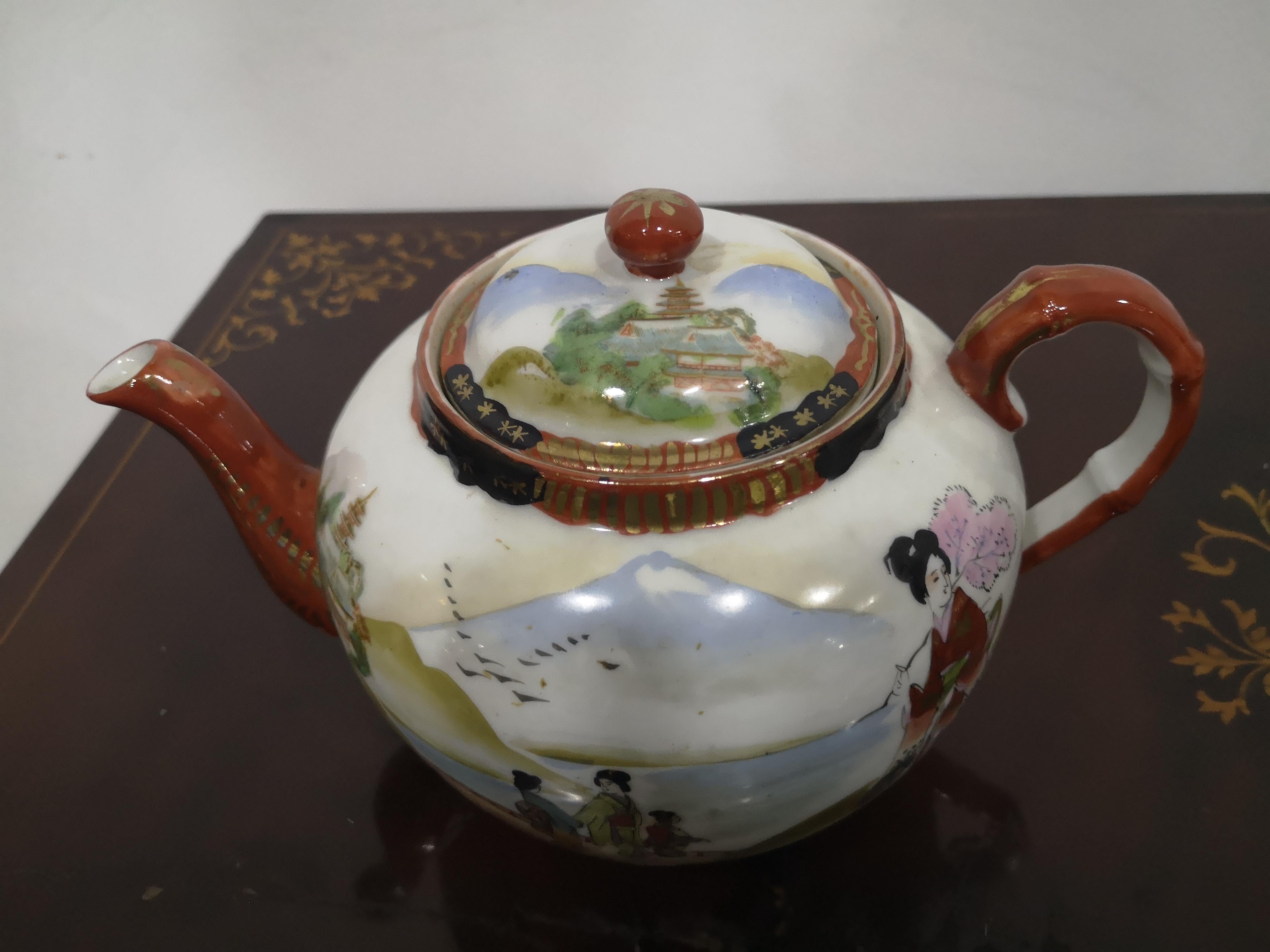 Japanese tea service for 10 in fine mid-19th century porcelain For Sale 10