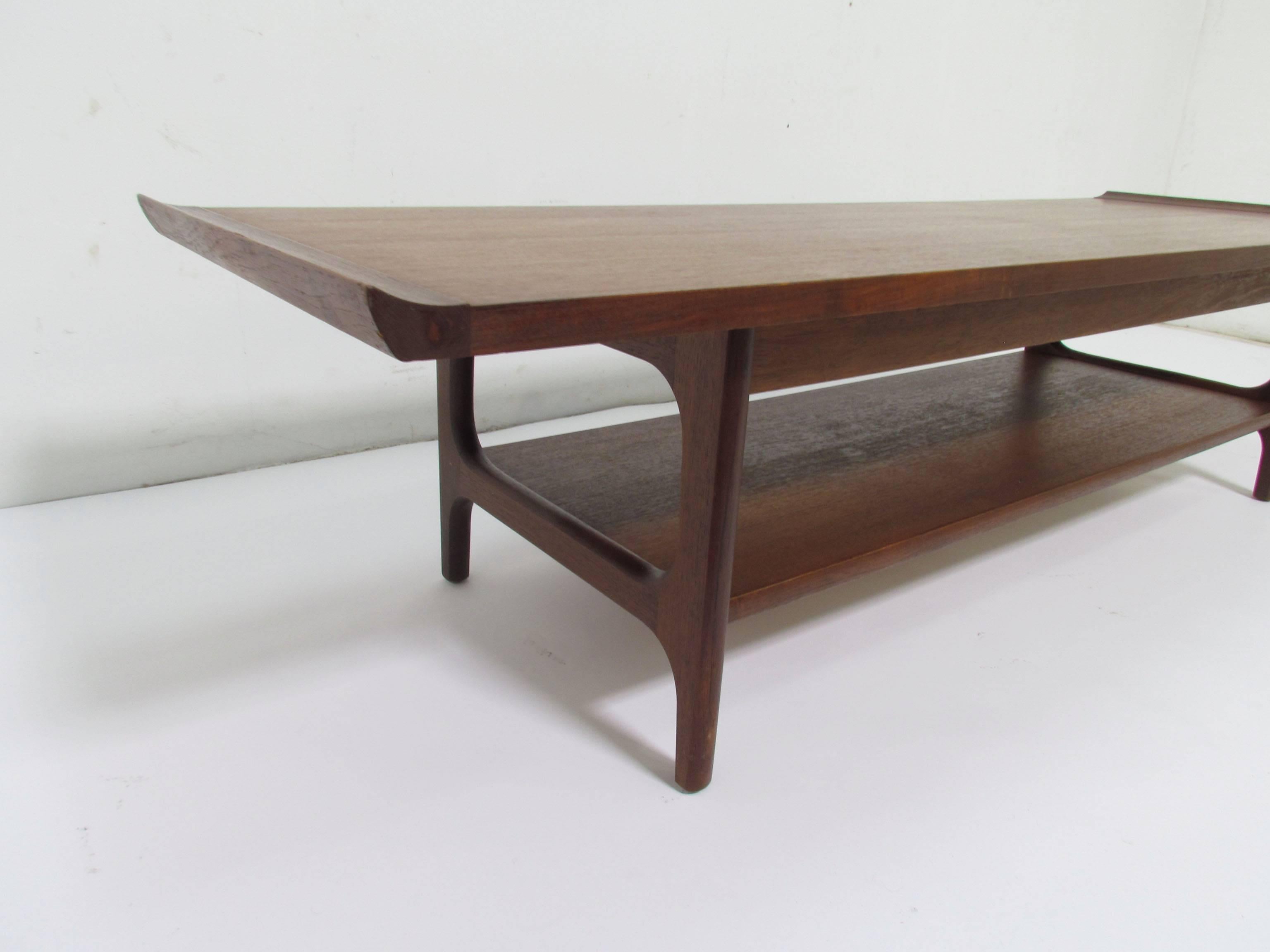 Mid-Century Modern Japanese Teak Coffee Table in the Danish Modern Style, circa 1960s