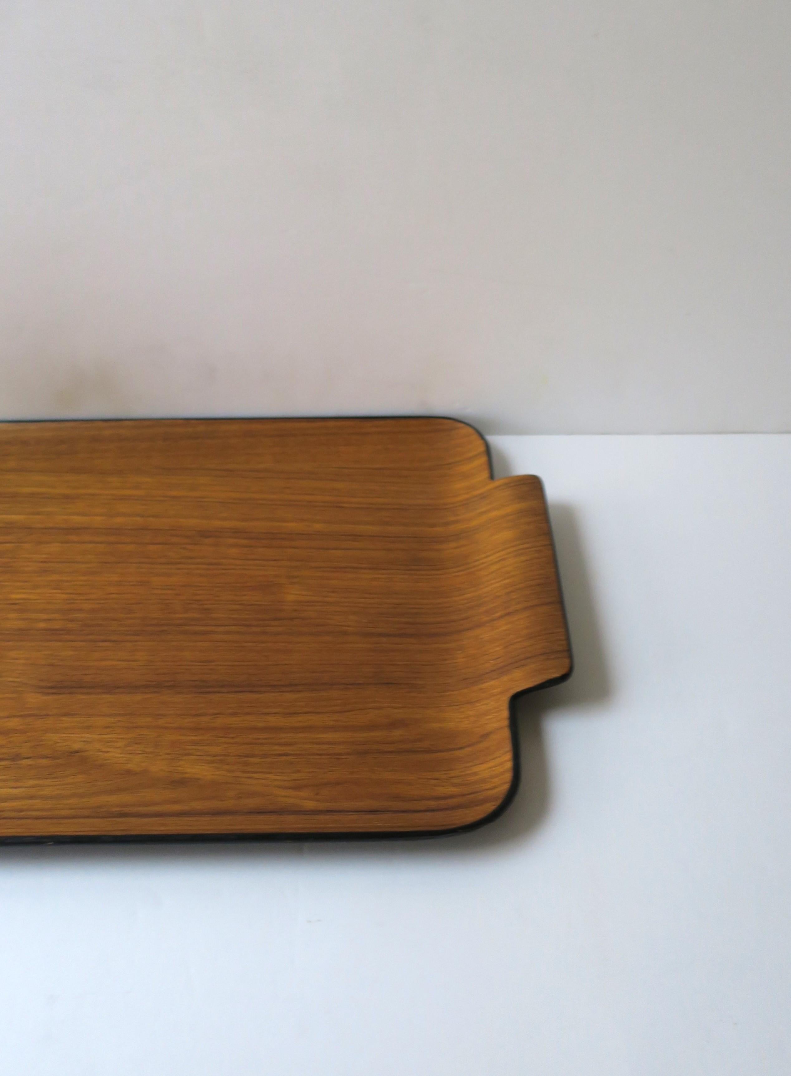 Modernes japanisches Tablett aus Teakholz, minimalistisch im Angebot 4