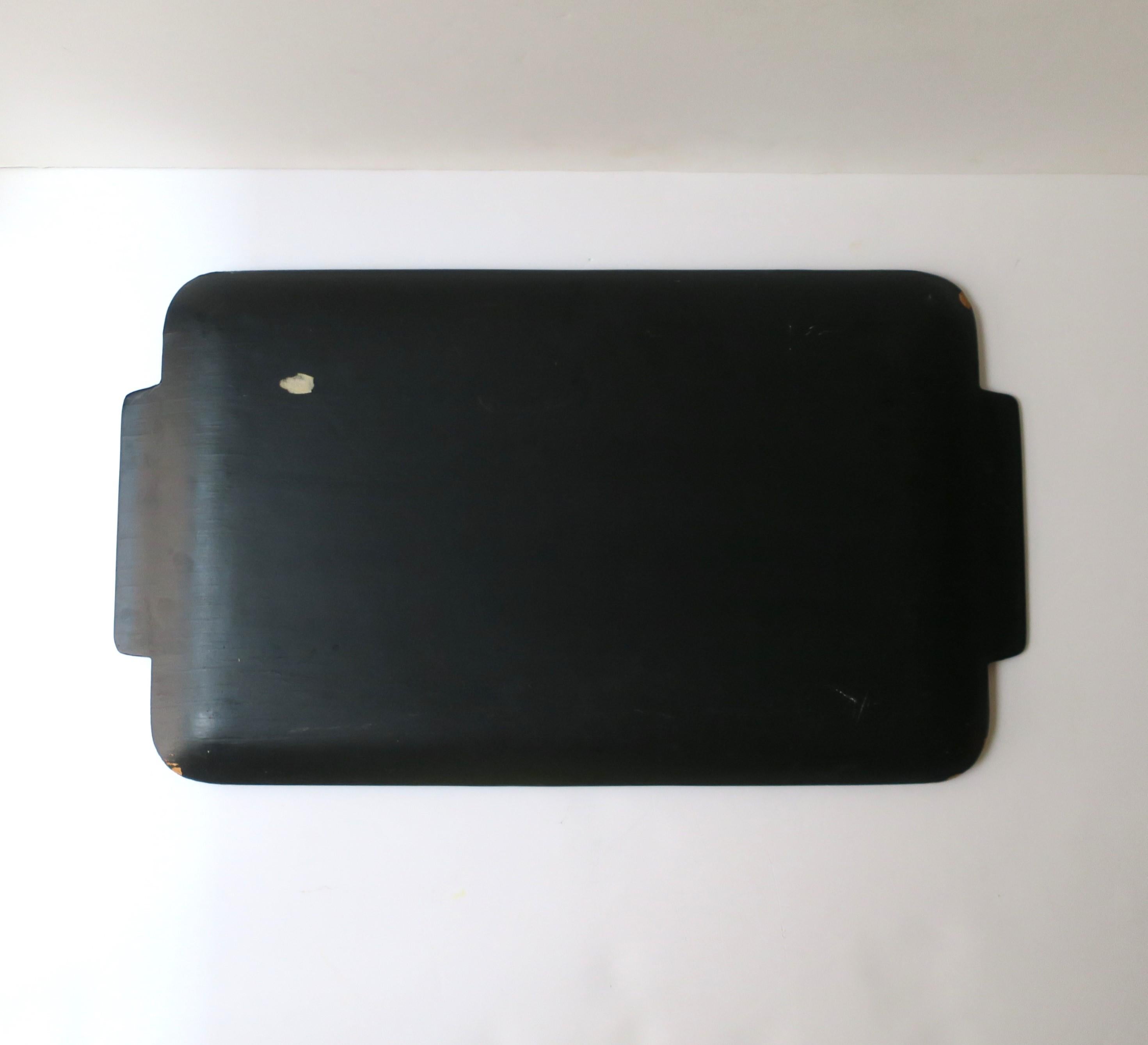 Modernes japanisches Tablett aus Teakholz, minimalistisch im Angebot 6