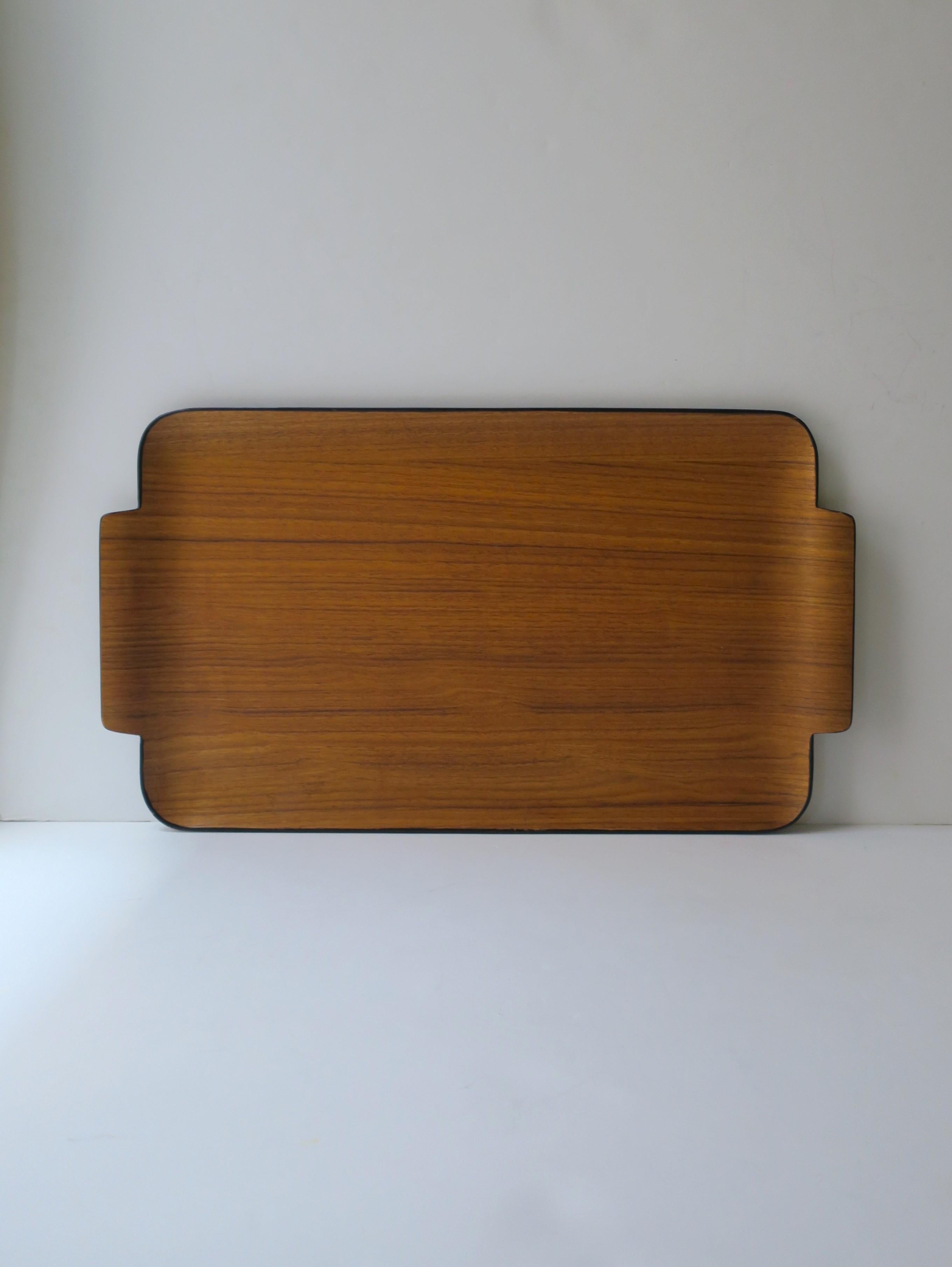 Japanese Teak Wood Tray Modern Minimalist For Sale 2