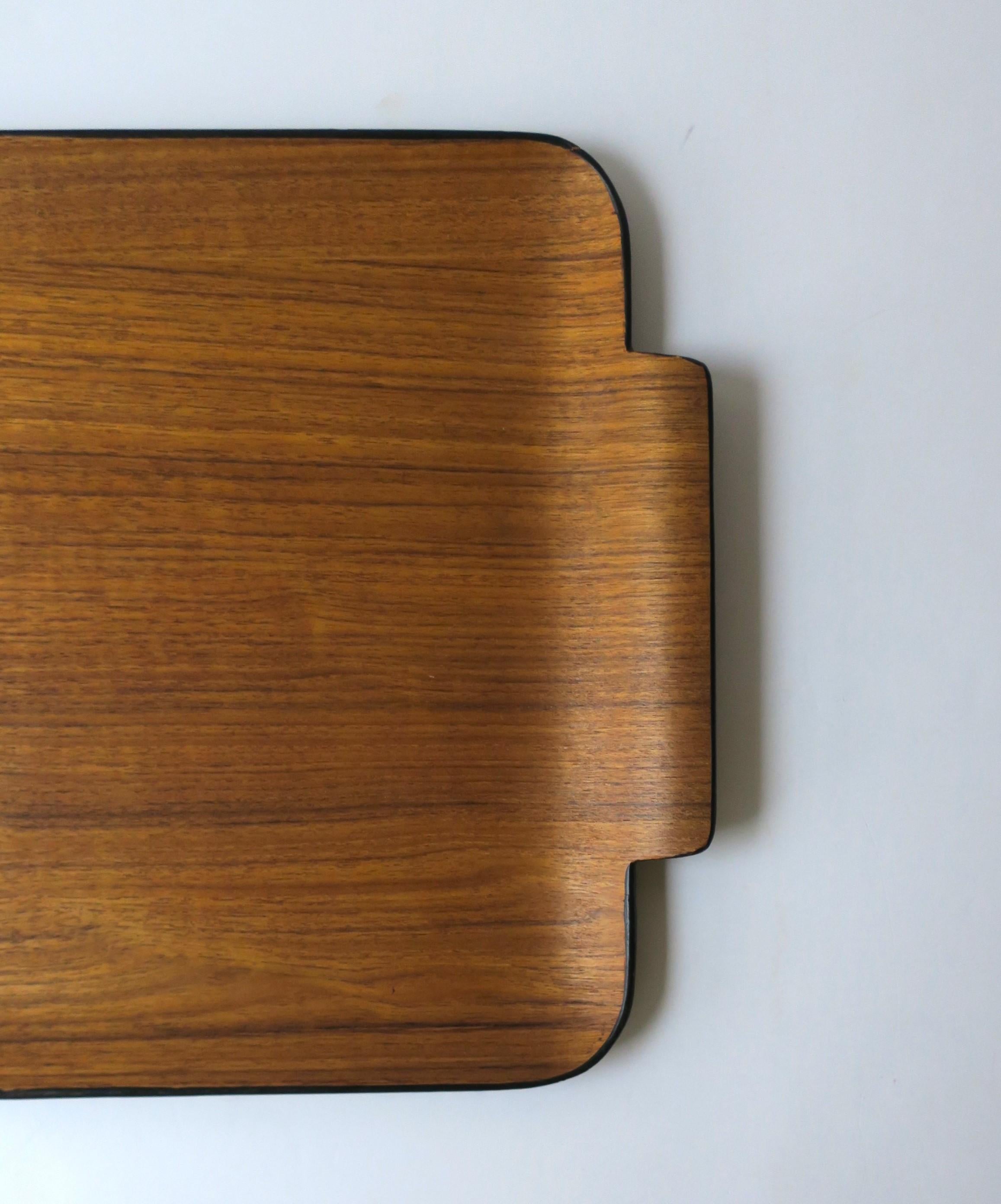 Japanese Teak Wood Tray Modern Minimalist For Sale 3