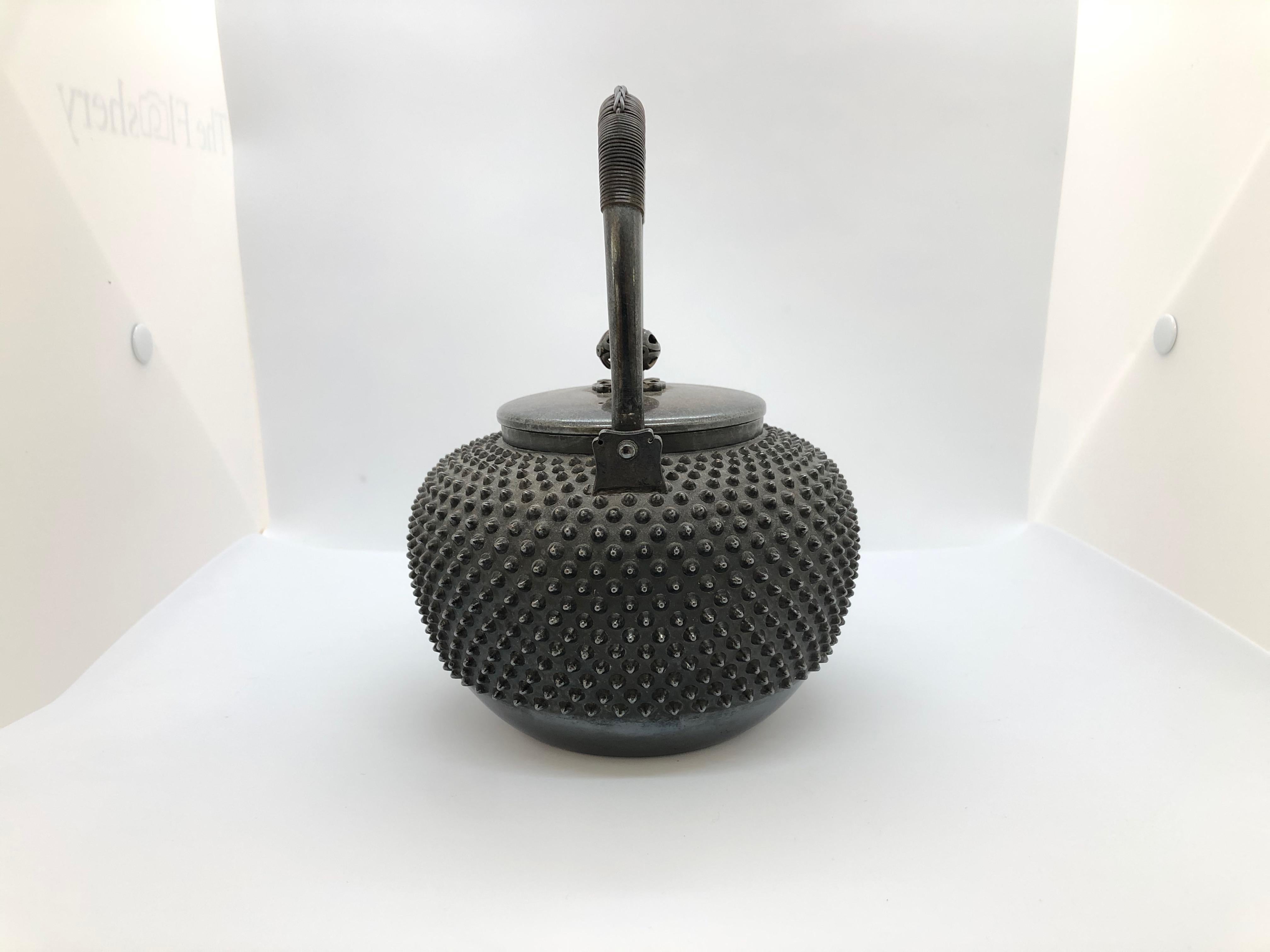 fantastic Japanese silver teapot. the craftsmanship is extraordinary with hundreds of 