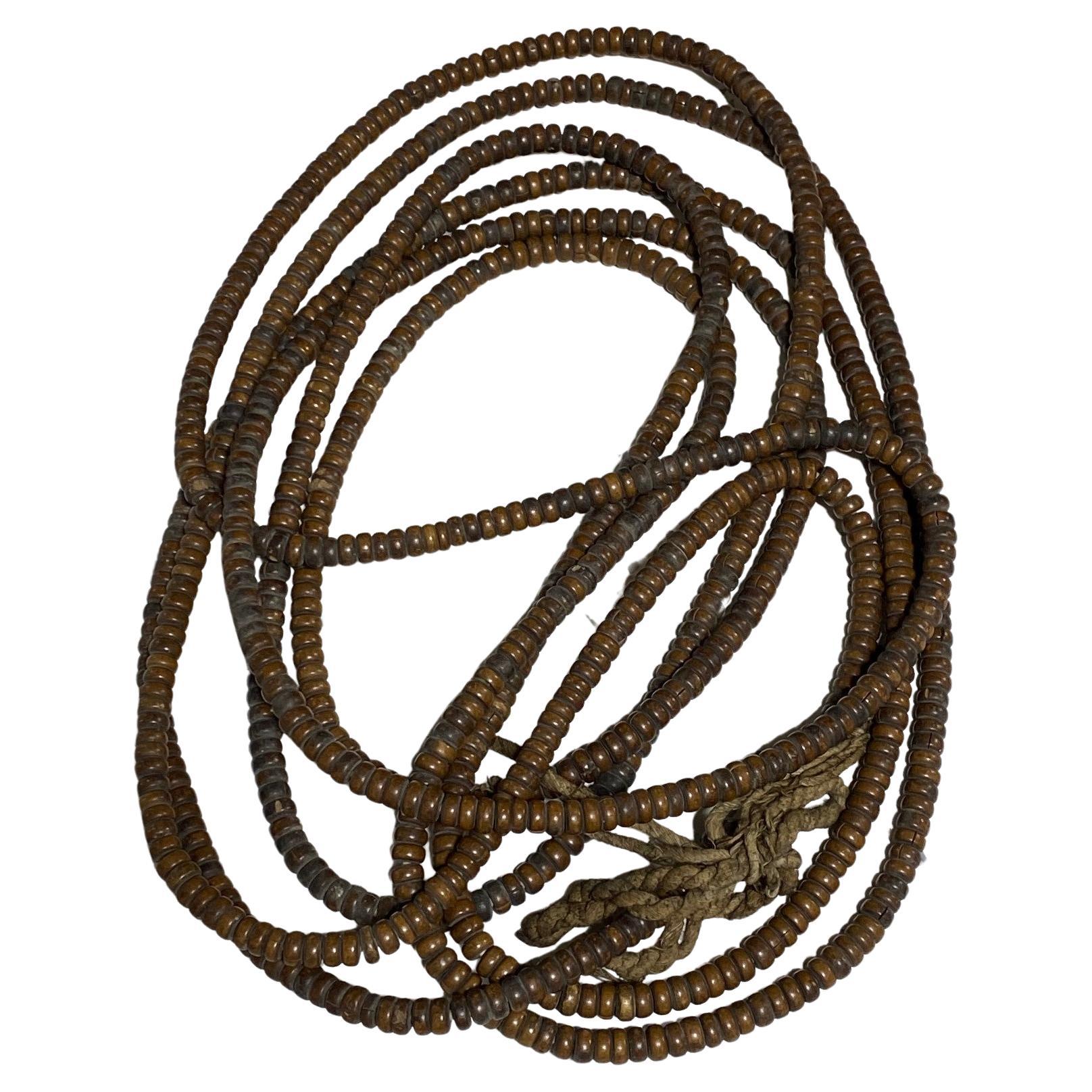 Japanese Temple Shrine Buddhist Monk Juzu Prayer Wood Beads Mala Rosary