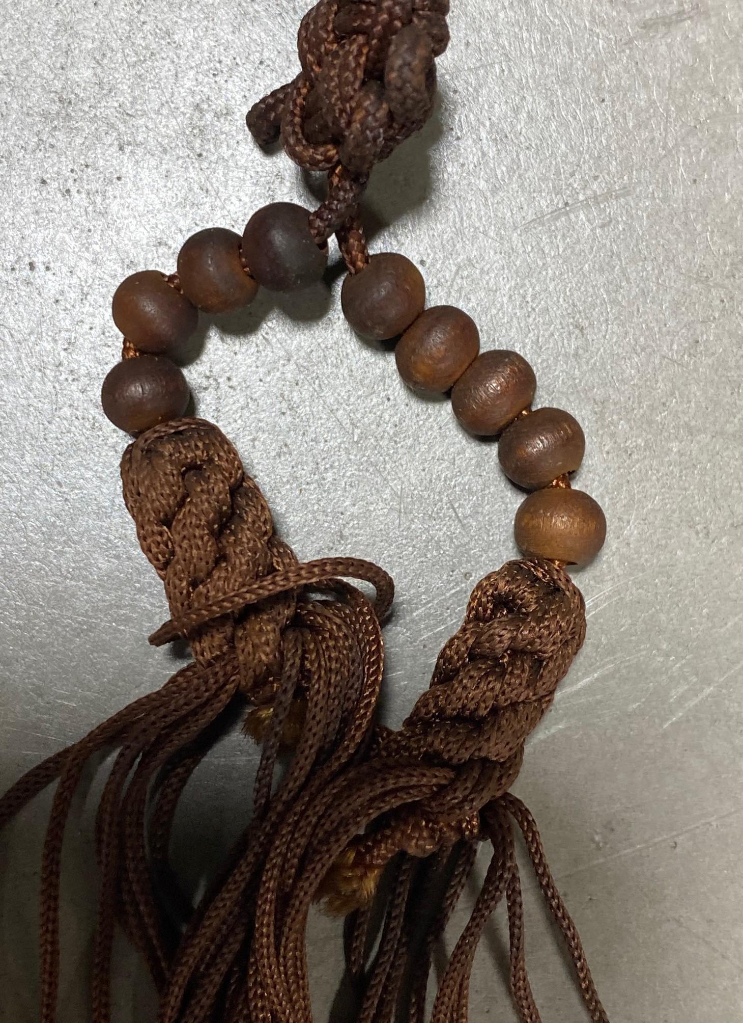 Japanese Temple Shrine Buddhist Monk Juzu Prayer Beads Mala Rosary Necklace  1