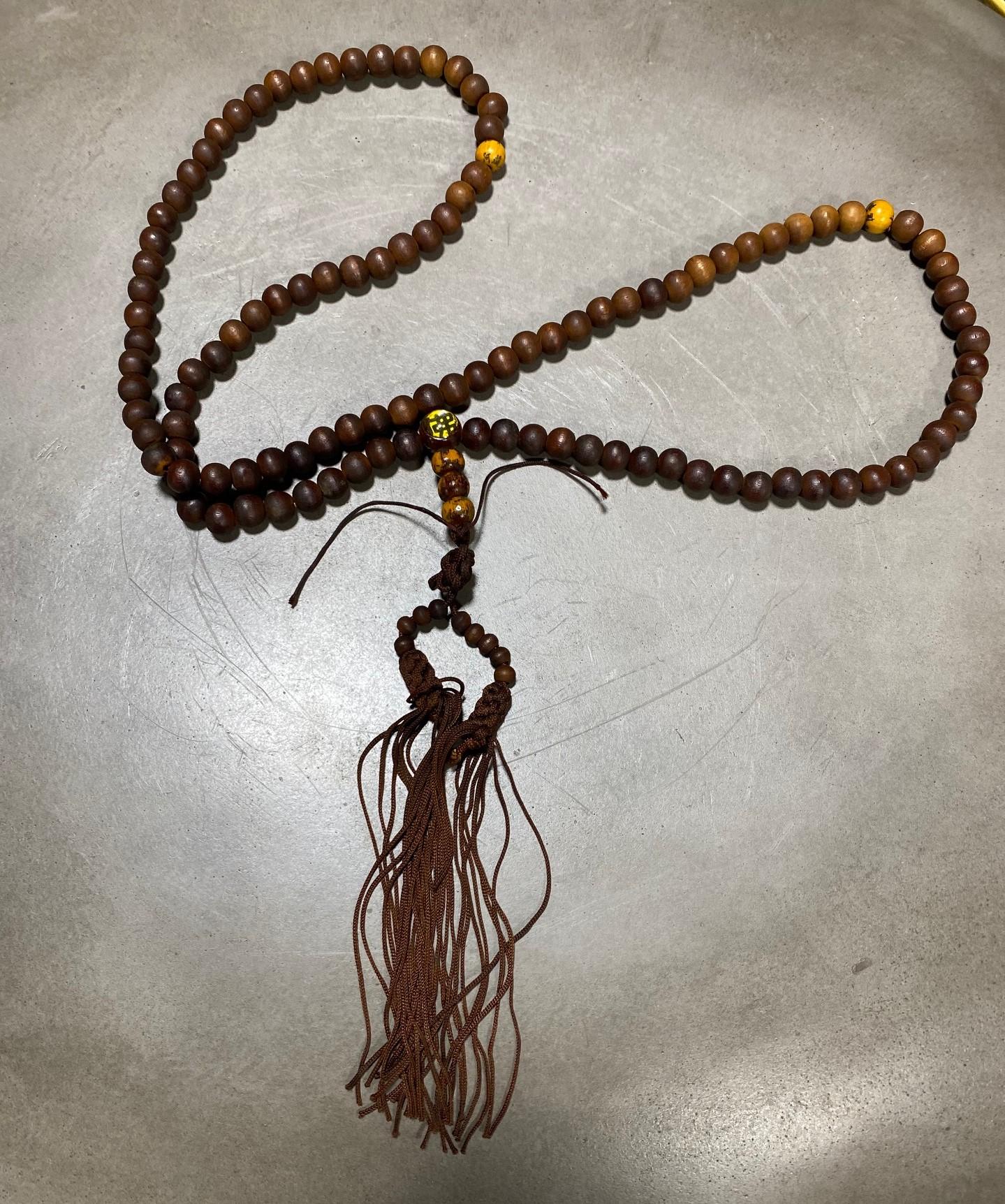 Japanese Temple Shrine Buddhist Monk Juzu Prayer Beads Mala Rosary Necklace  3