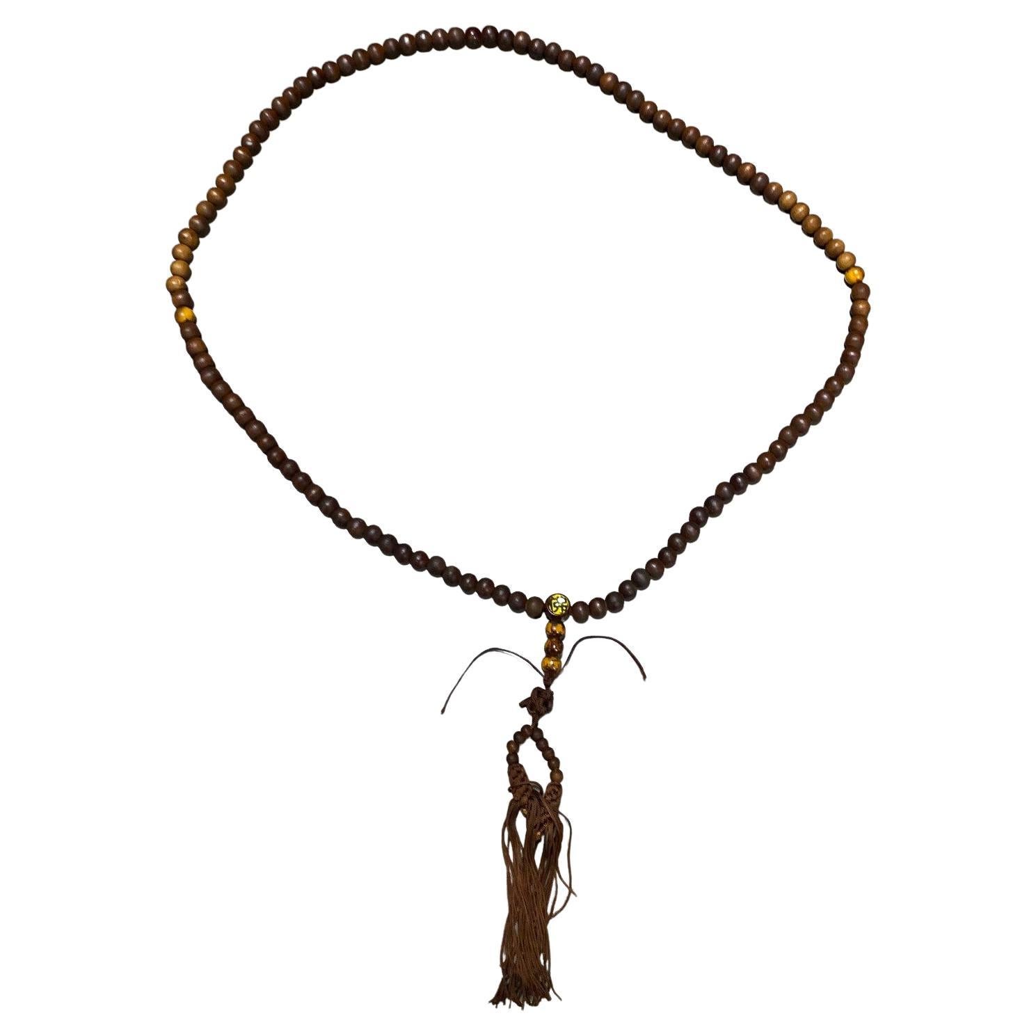 Japanese Temple Shrine Buddhist Monk Juzu Prayer Beads Mala Rosary Necklace 