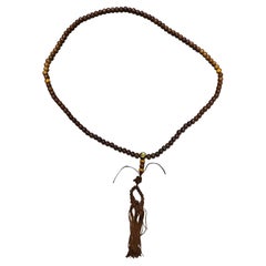 Vintage Japanese Temple Shrine Buddhist Monk Juzu Prayer Beads Mala Rosary Necklace 