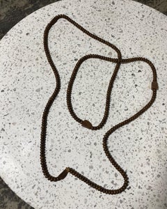 Japanese Temple Shrine Buddhist Monk Juzu Prayer Wood Beads Mala Rosary Necklace