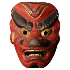 Maschera Tengu Noh giapponese, periodo Edo, XIX secolo
