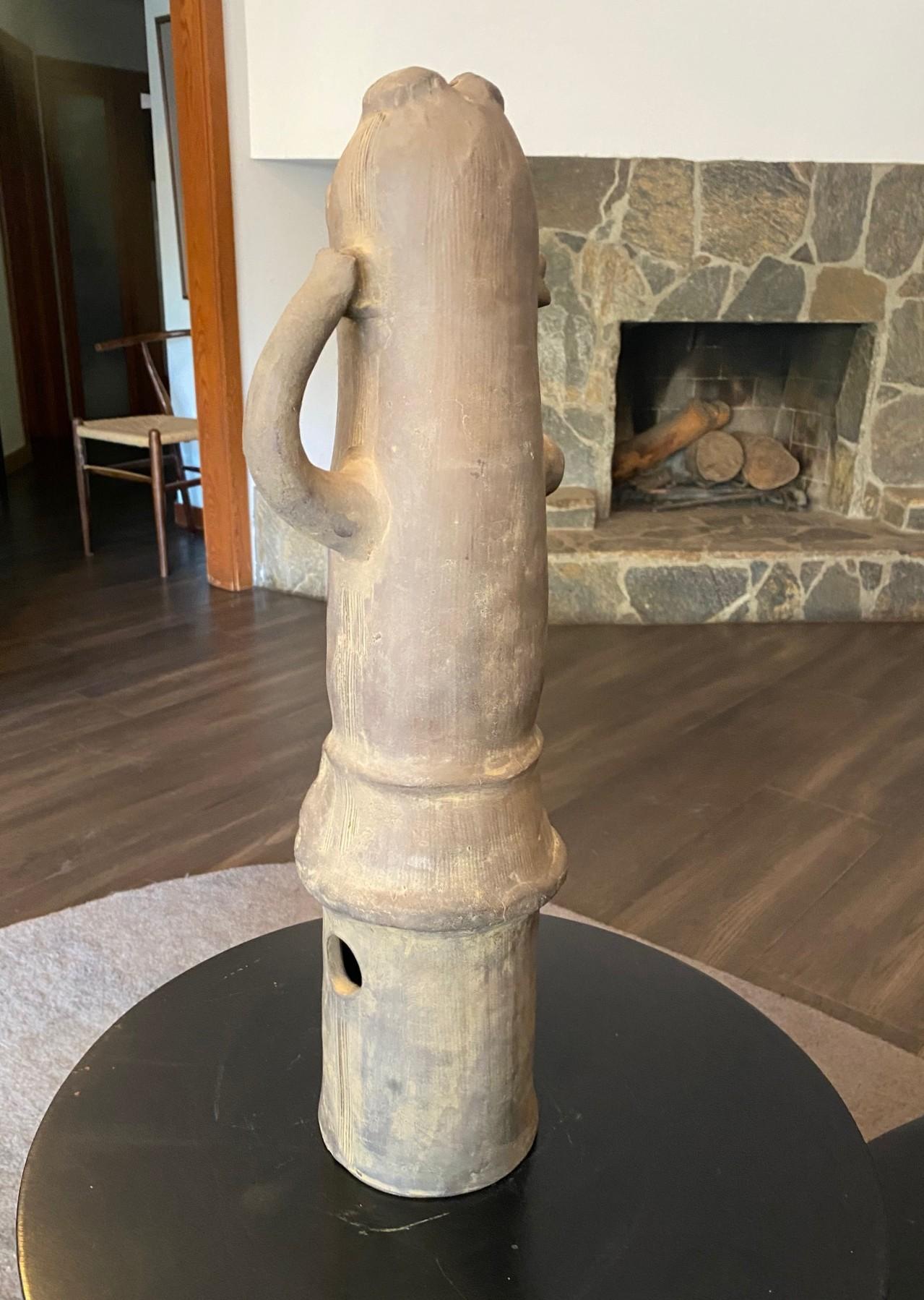 Scultura funeraria giapponese in terracotta Haniwa, figura di danza del VI secolo in vendita 3
