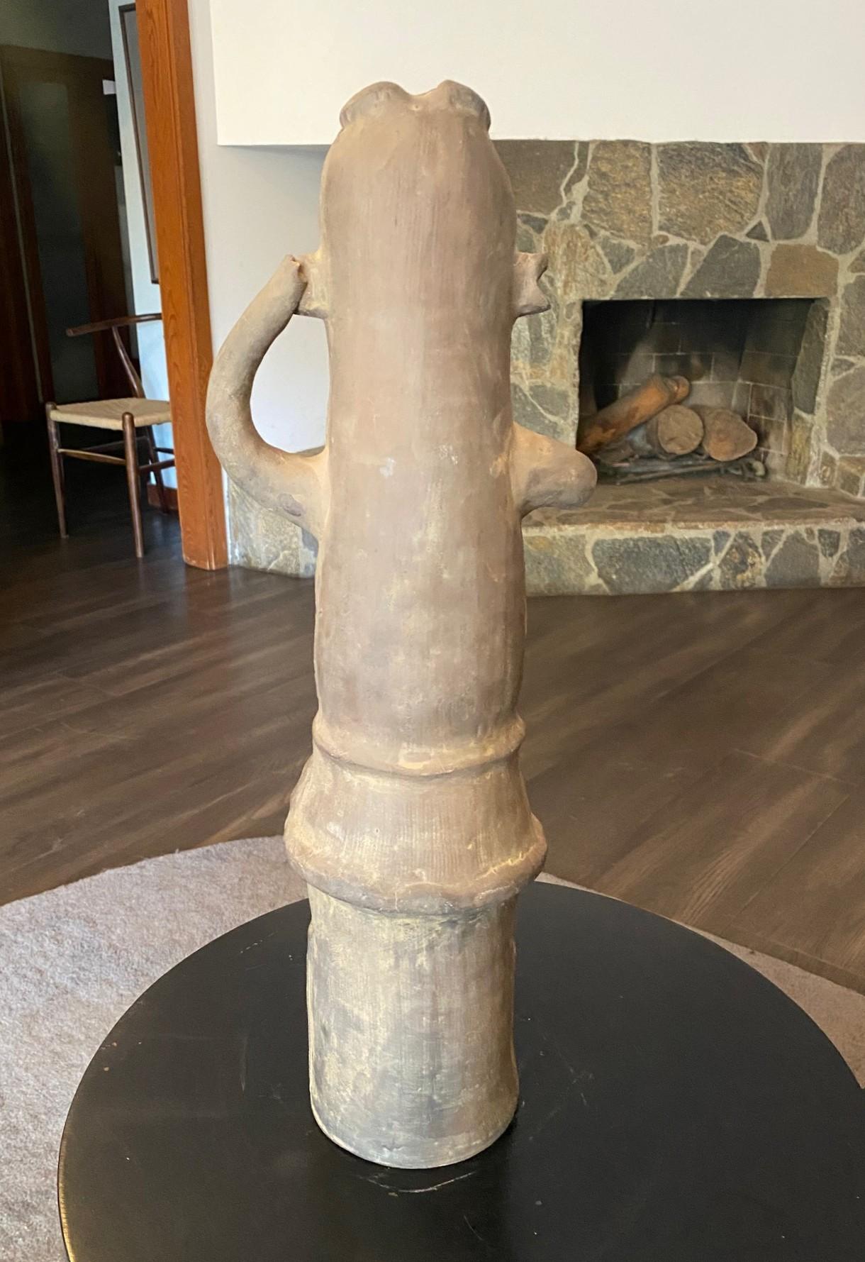 Scultura funeraria giapponese in terracotta Haniwa, figura di danza del VI secolo in vendita 4