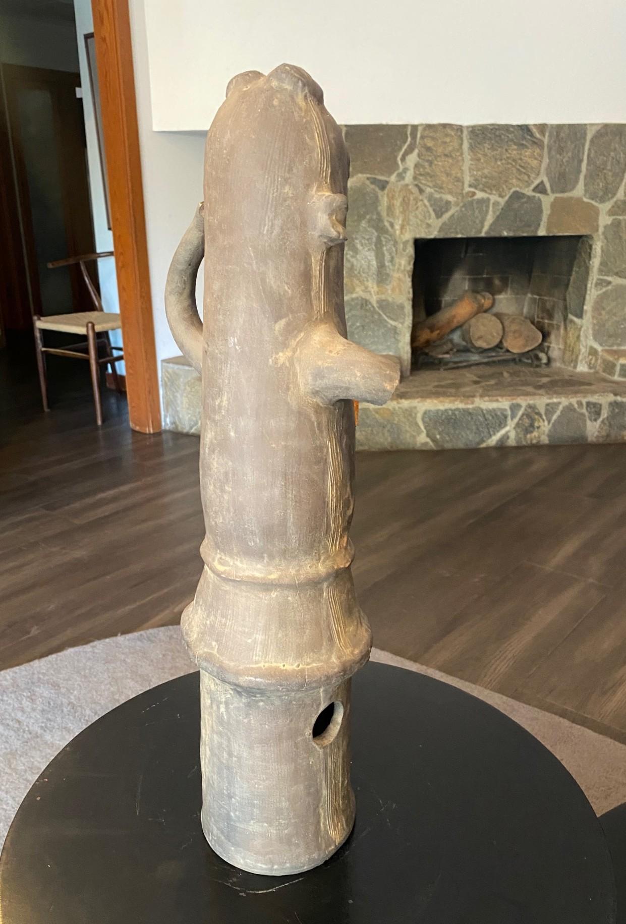 Scultura funeraria giapponese in terracotta Haniwa, figura di danza del VI secolo in vendita 5