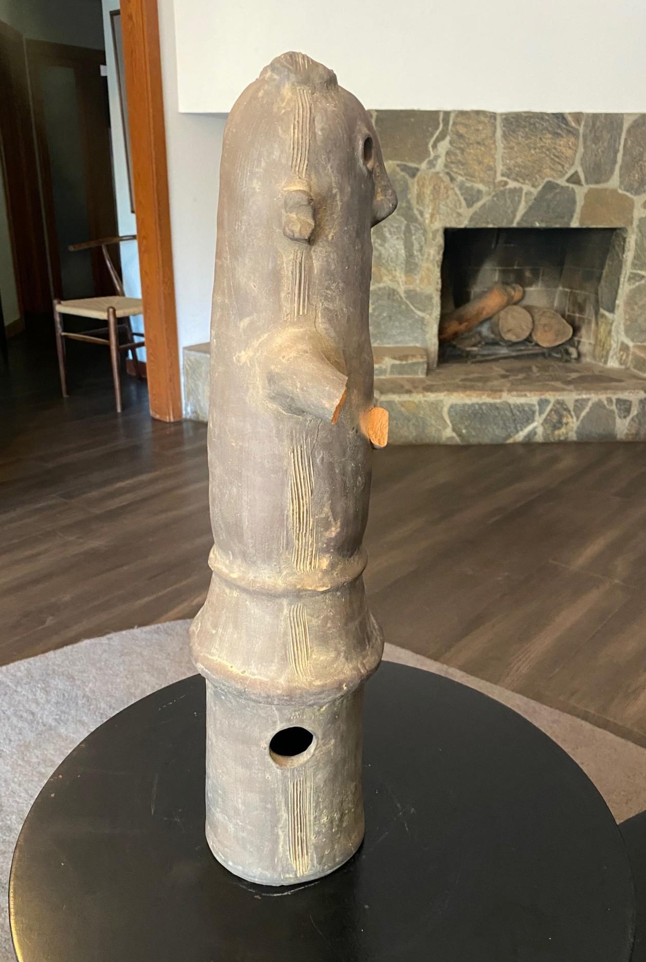Scultura funeraria giapponese in terracotta Haniwa, figura di danza del VI secolo in vendita 7