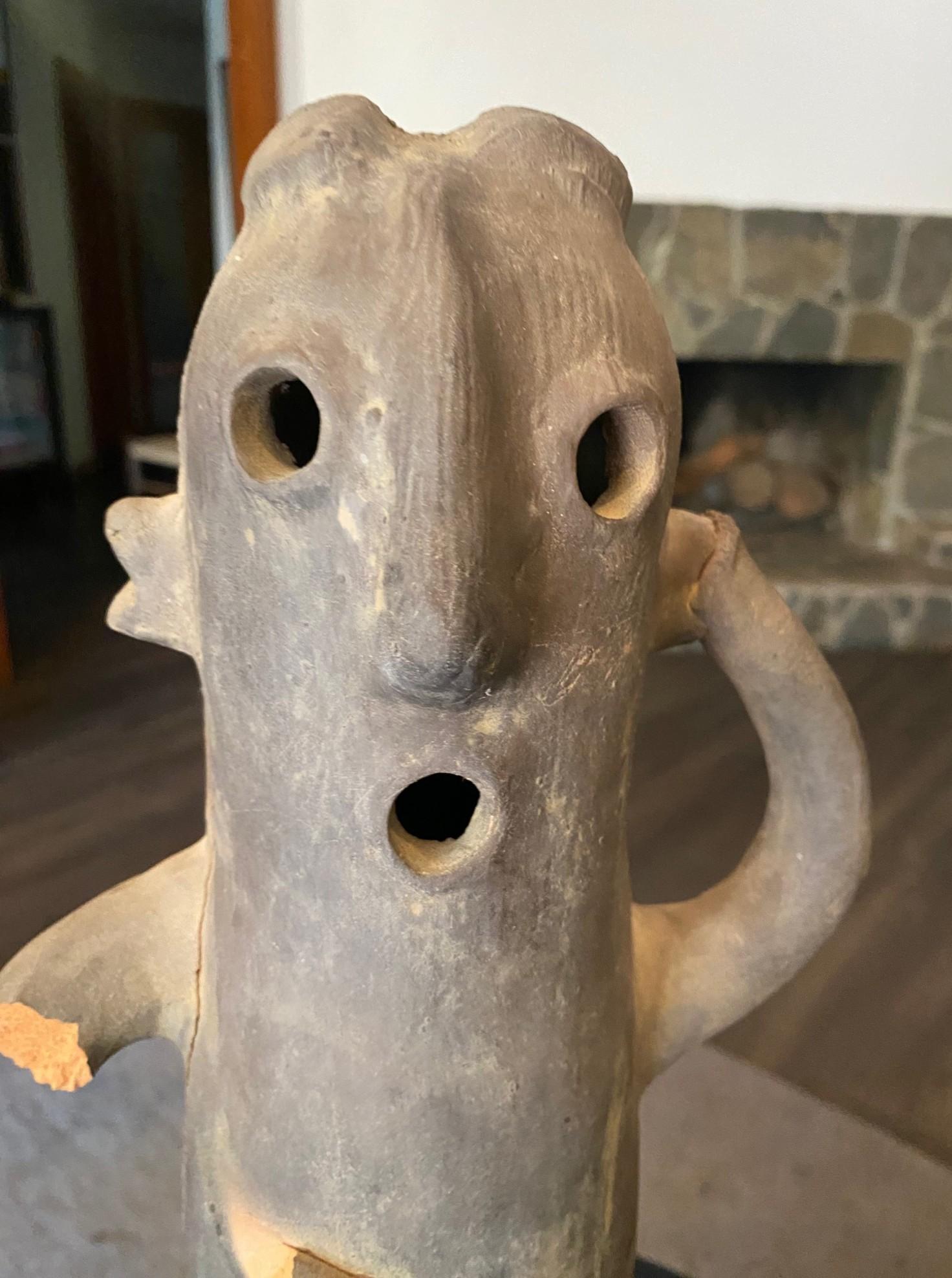 Scultura funeraria giapponese in terracotta Haniwa, figura di danza del VI secolo in vendita 11