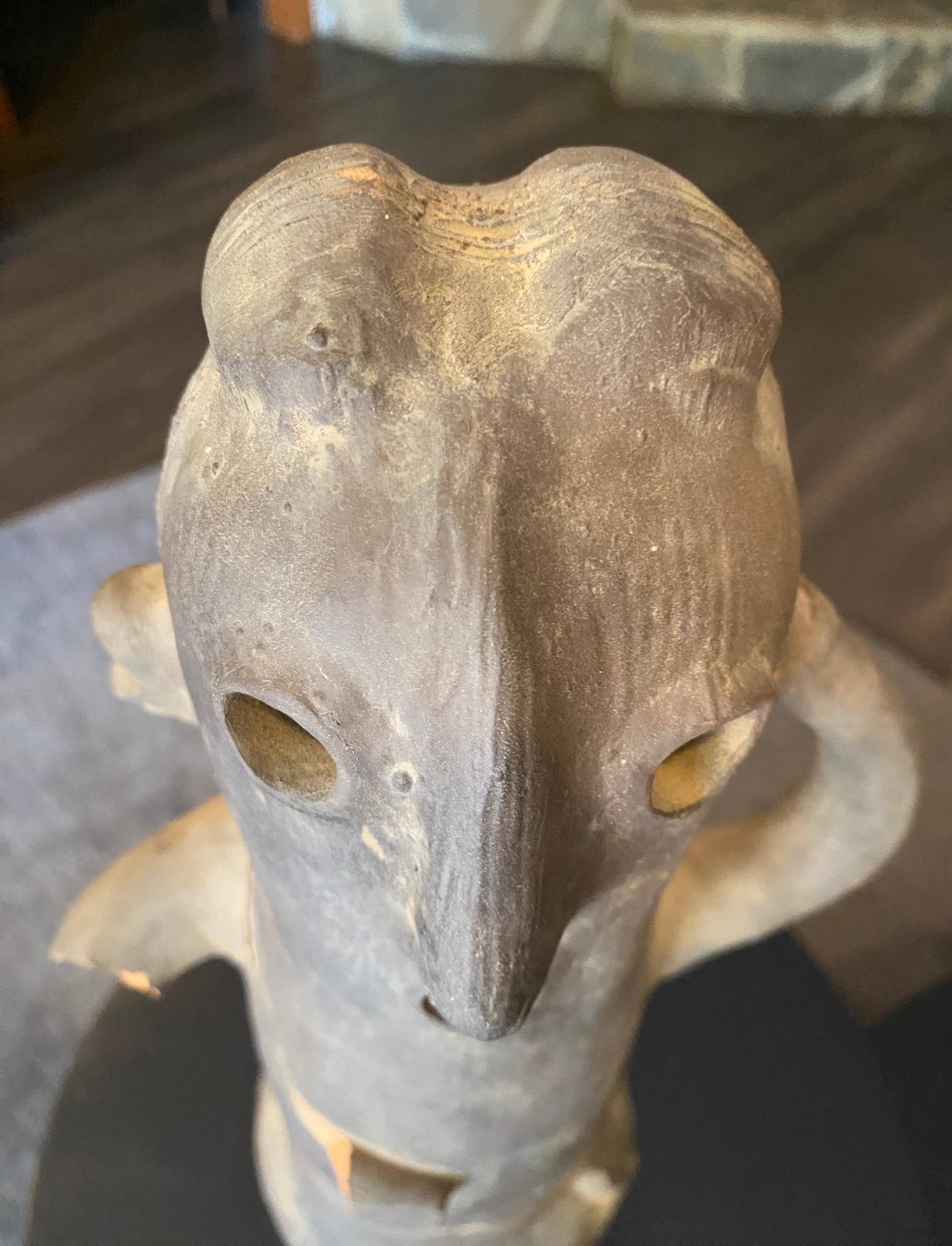 Scultura funeraria giapponese in terracotta Haniwa, figura di danza del VI secolo in vendita 12