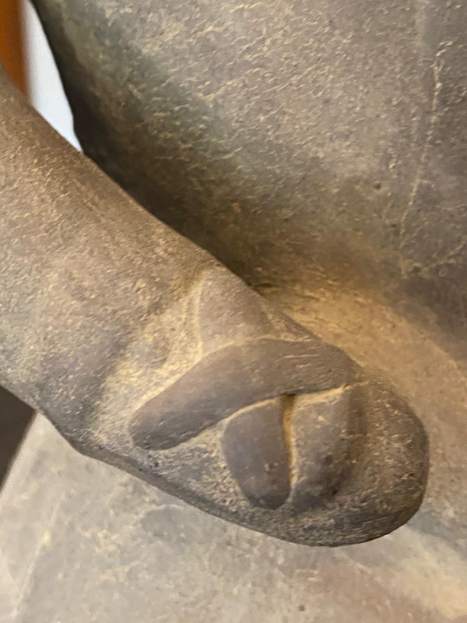 Scultura funeraria di guerriero Haniwa in terracotta giapponese del VI secolo in vendita 11