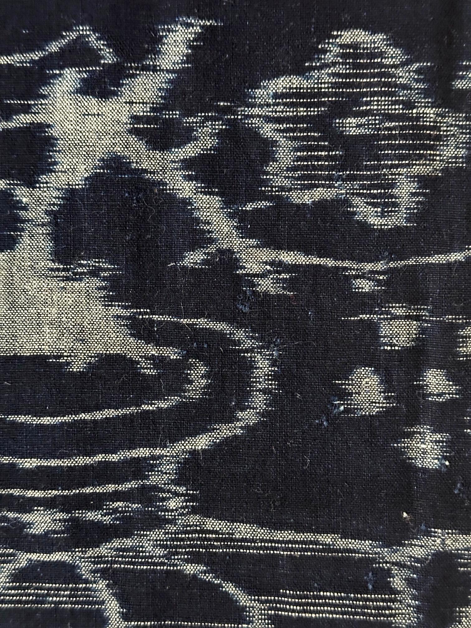 Japanese Textile Panel Double Ikat Kasuri Futon Cover For Sale 2