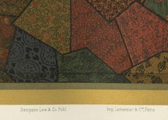 Japanese Textile Patchwork Motif: Antique Lithograph, 1880s