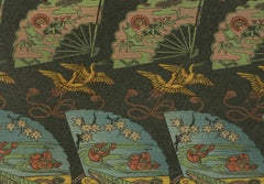 Japanese Textile Patterns in Rich Colors: Antique Lithograph, 1880s