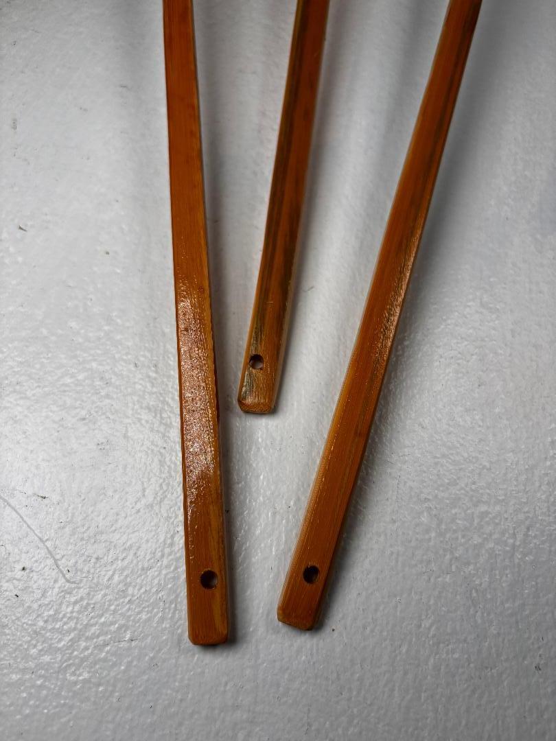 Trois louches d'eau japonaises en bambou authentiques 