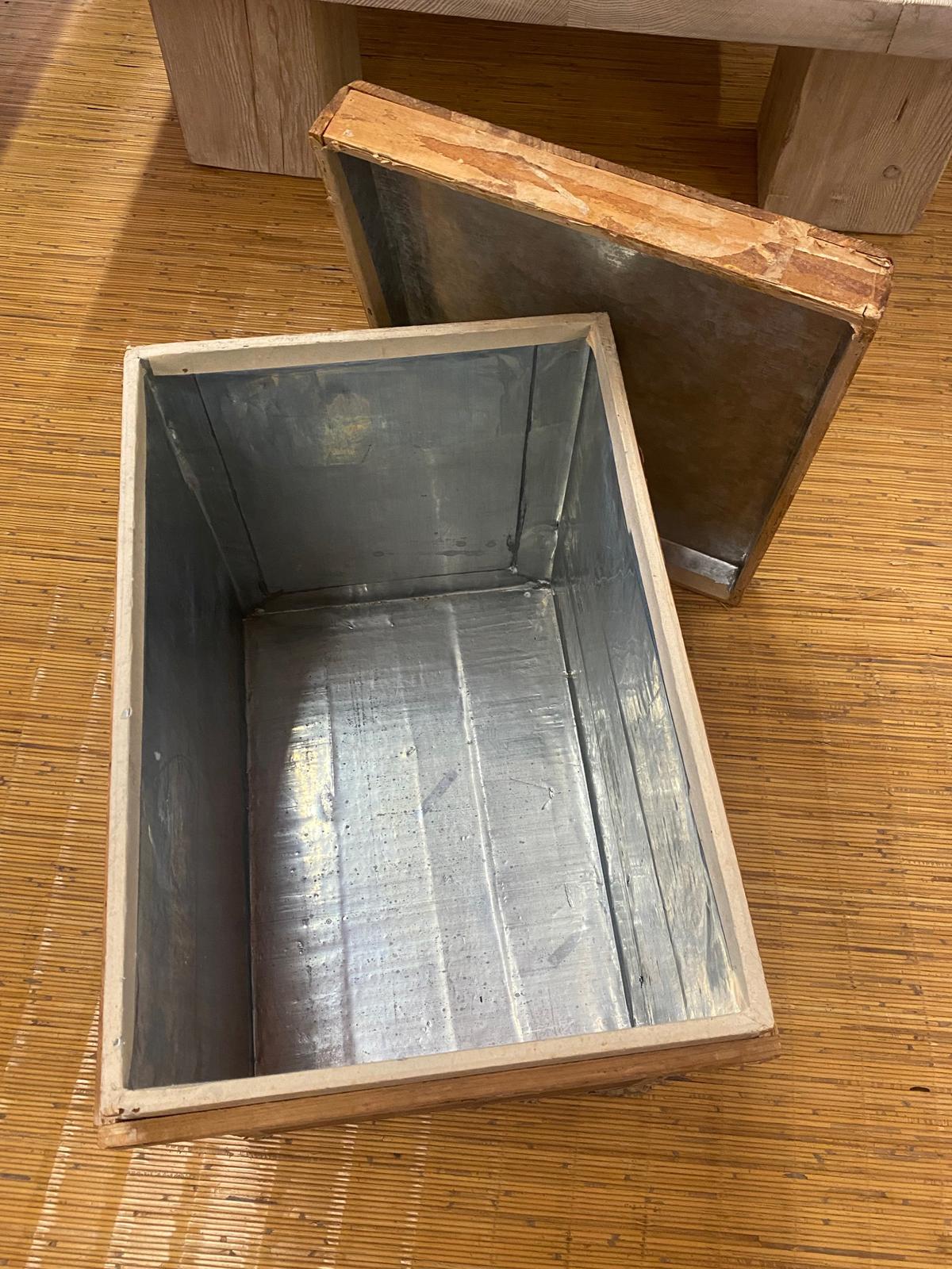 Japanese Tin Lined Tea Storage Box In Good Condition In Los Angeles, CA