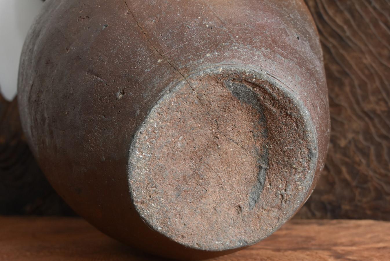 Japanese Tokoname Jar 14th-16th Century Muromachi Period / Tsubo / Old Pottery 9