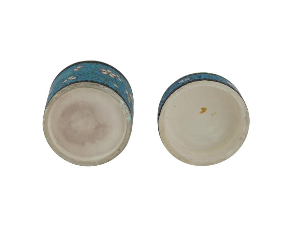 Caja japonesa Totai de esmalte cloisonné sobre porcelana Cloissoné en venta