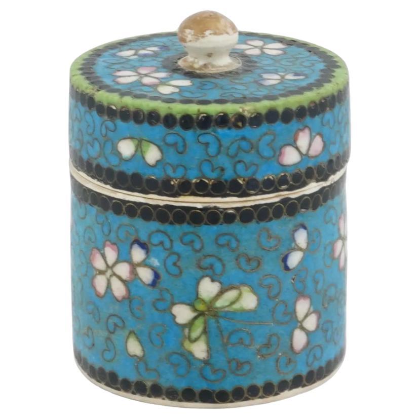 Japanese Totai Cloisonne Enamel On Porcelain Box