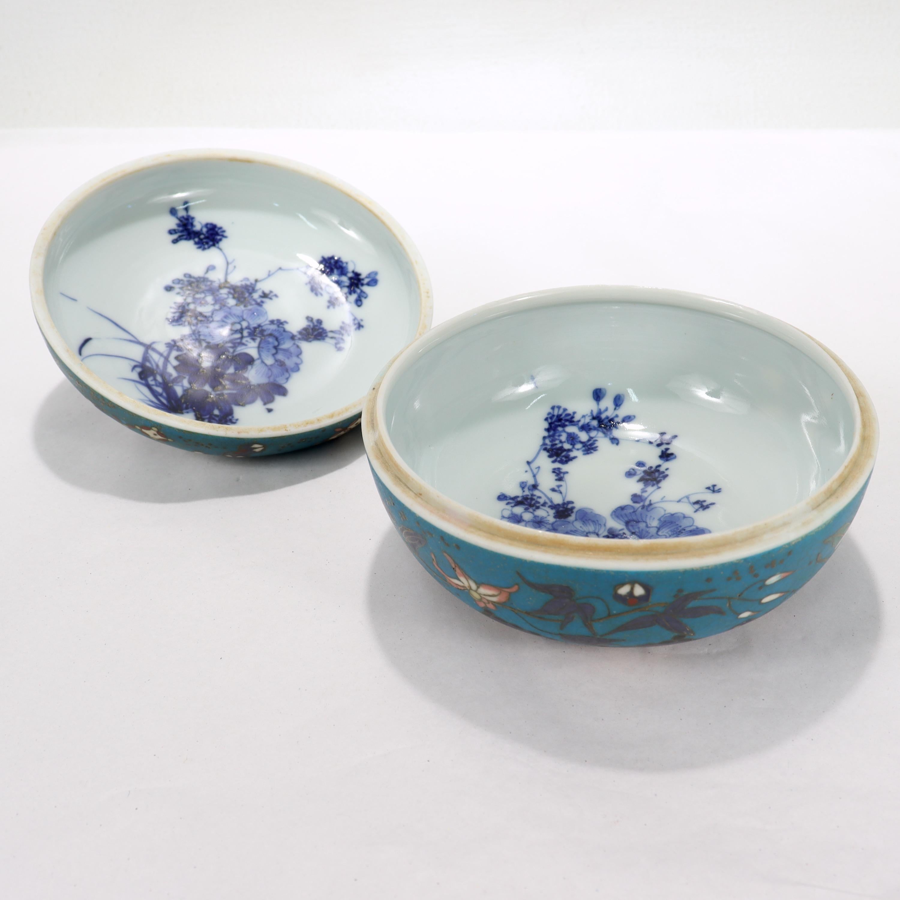 Boîte couverte de porcelaine japonaise Totai Shippo en vente 2