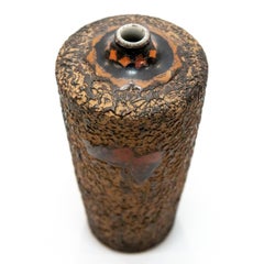 Japanese Totai Tree Bark Cloisonne Vase