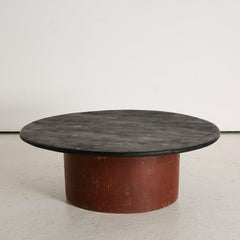 Japanese Trunk Coffee Table with Charred Pitch Pine Top, Meiji Period