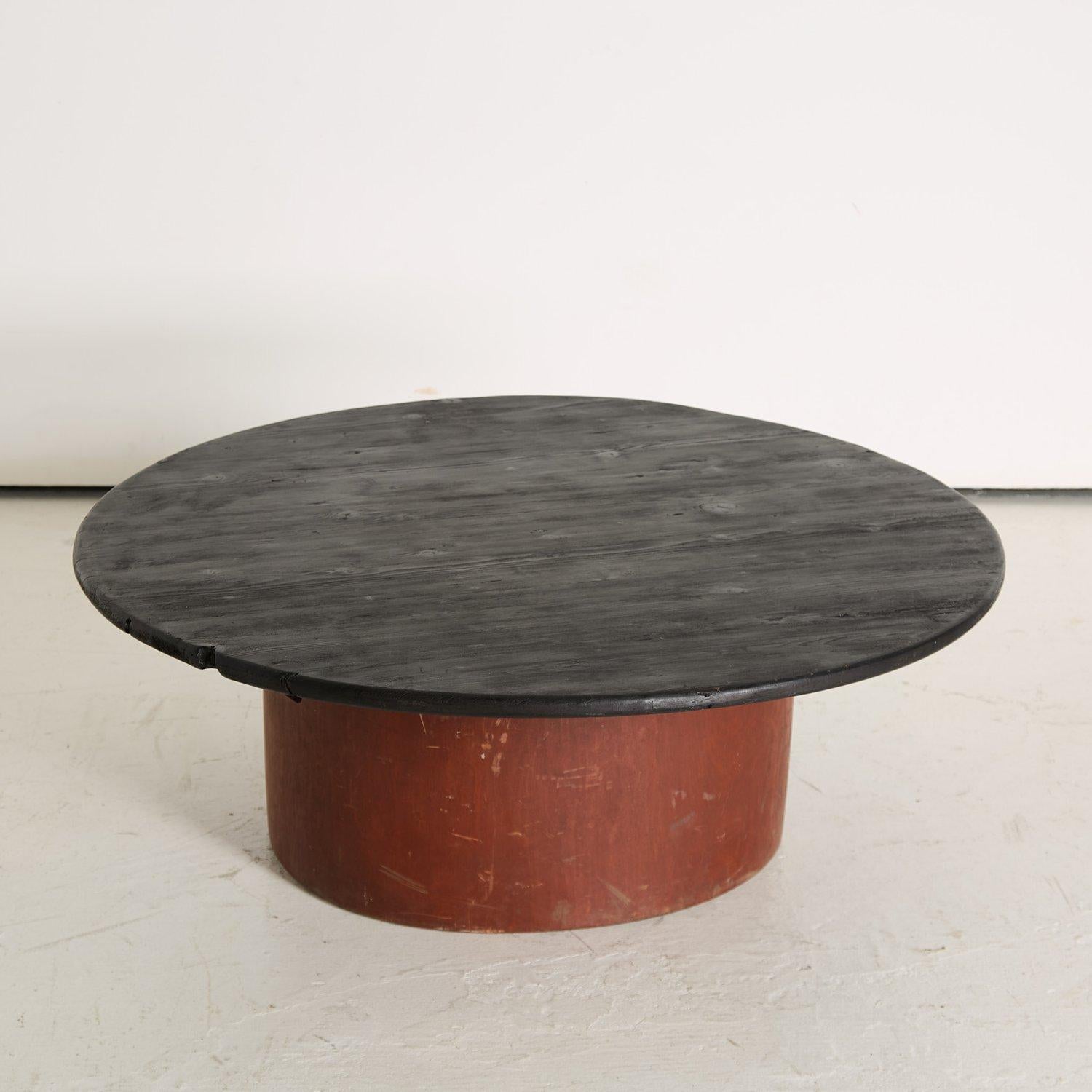 Japanese Trunk Coffee Table with Charred Pitch Pine Top, Meiji Period 1