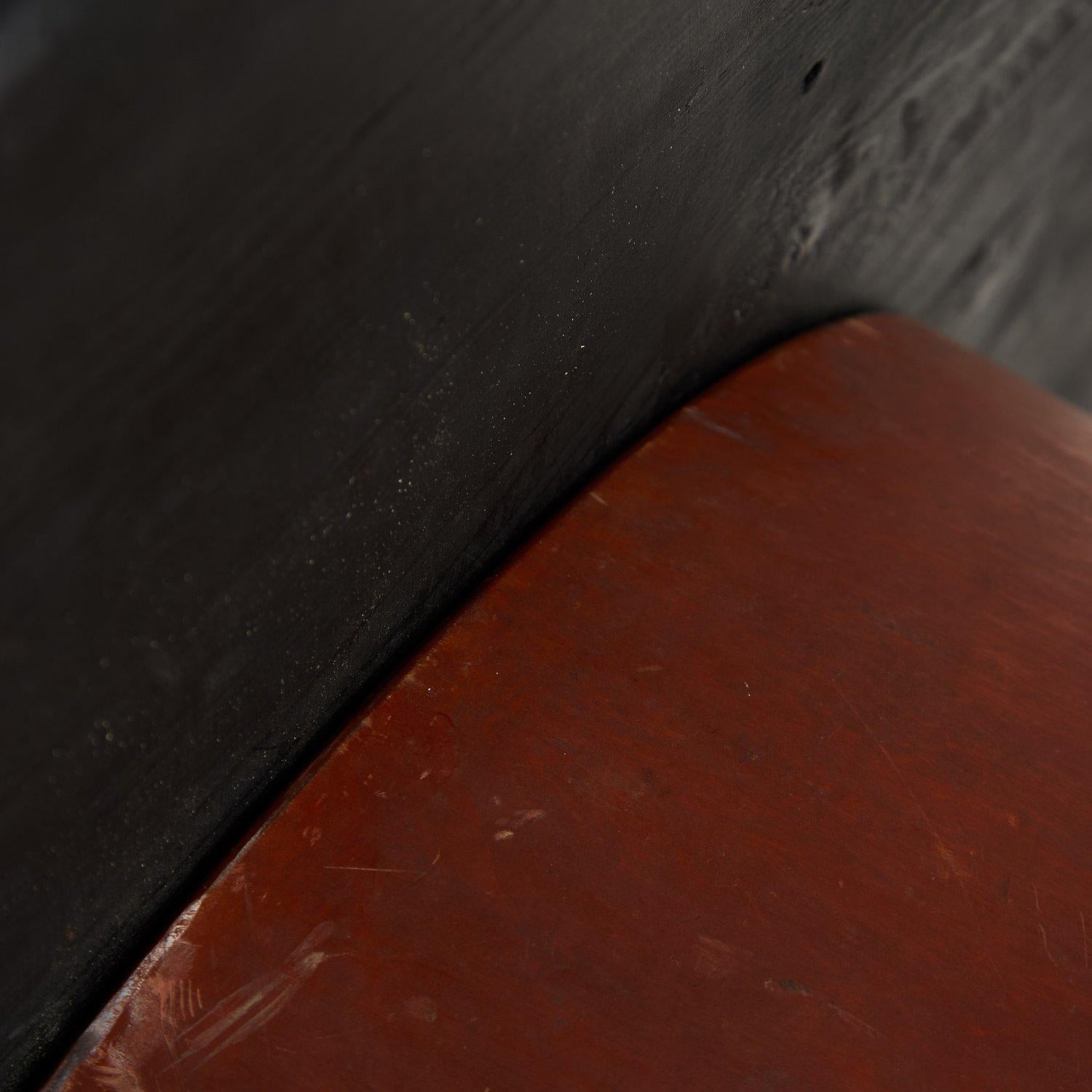 Japanese Trunk Coffee Table with Charred Pitch Pine Top, Meiji Period 2