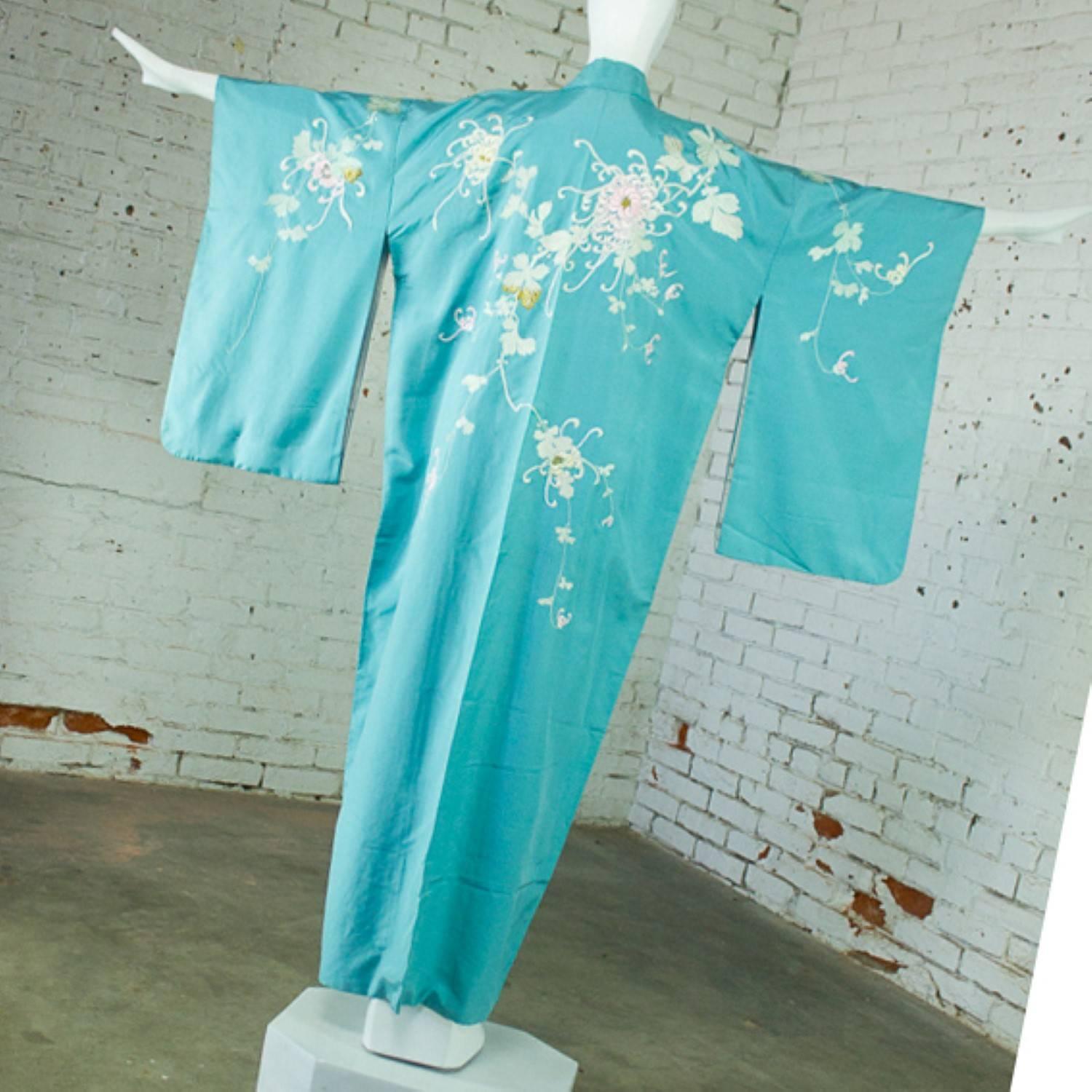 turquoise kimono